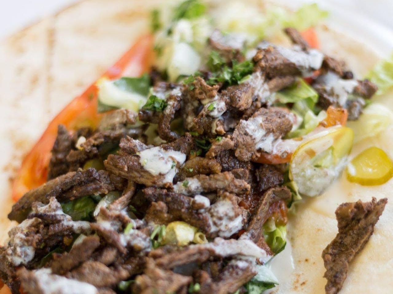 Beef Shawarma Sandwich.