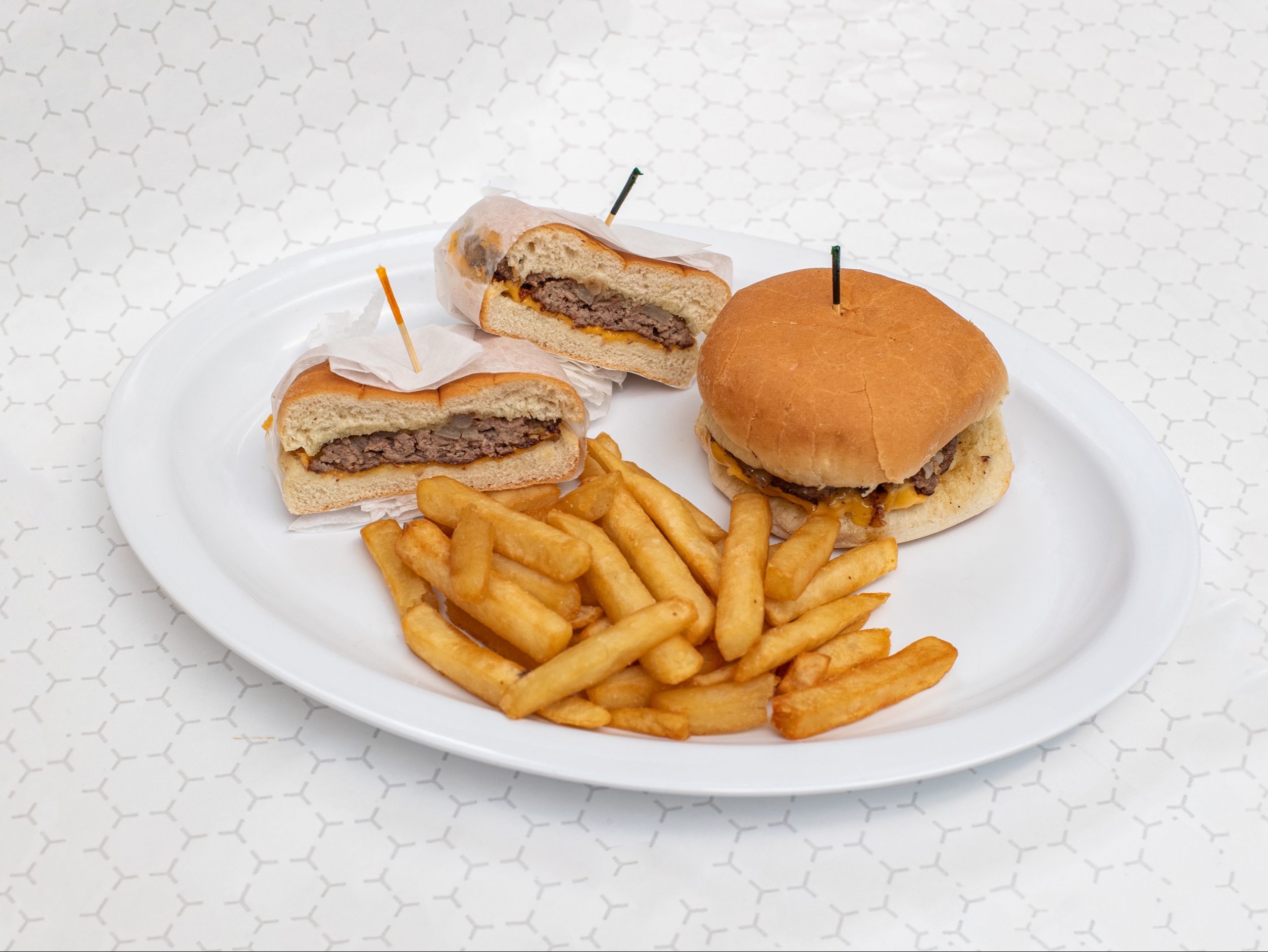 Drive Thru Cheese Burgers - (3)