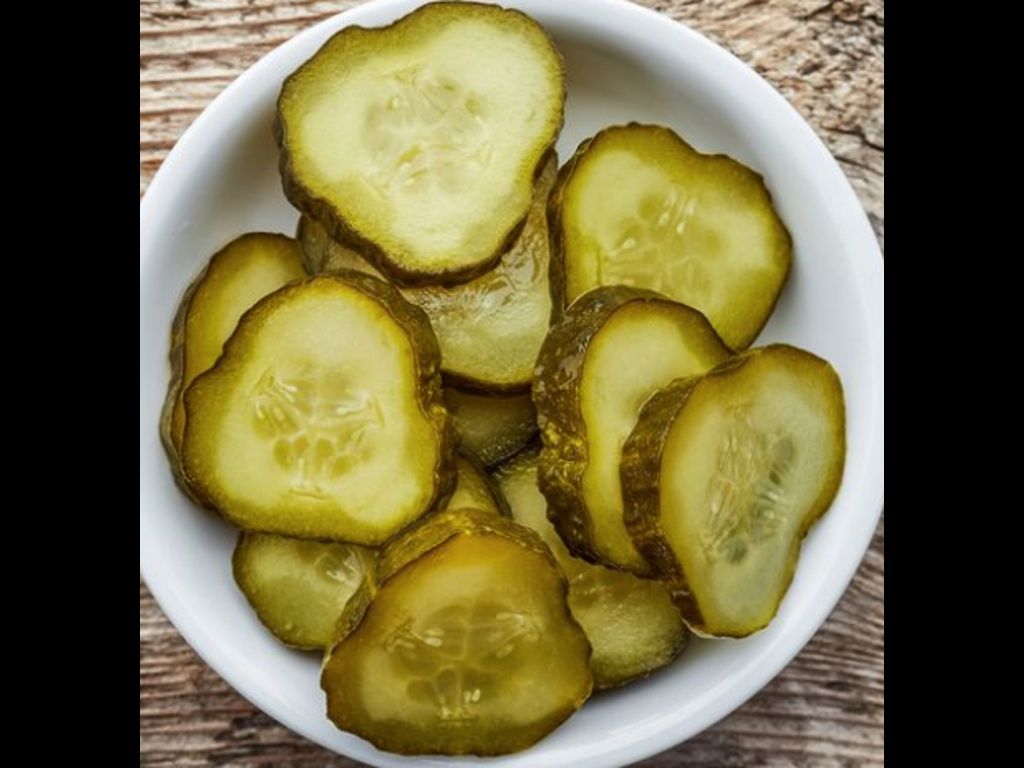 Sliced Pickle Chips.