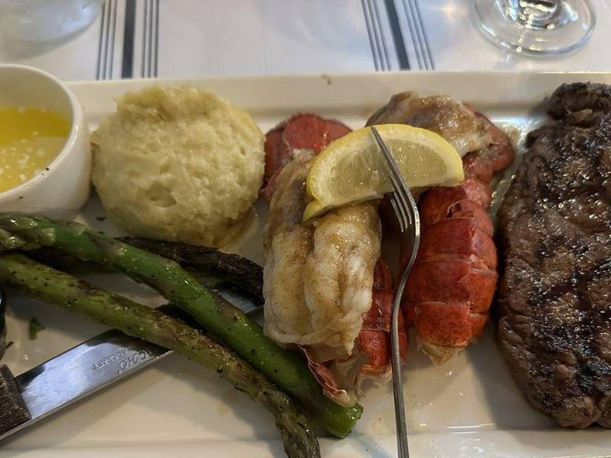 Rib Eye With Lobster Tail.