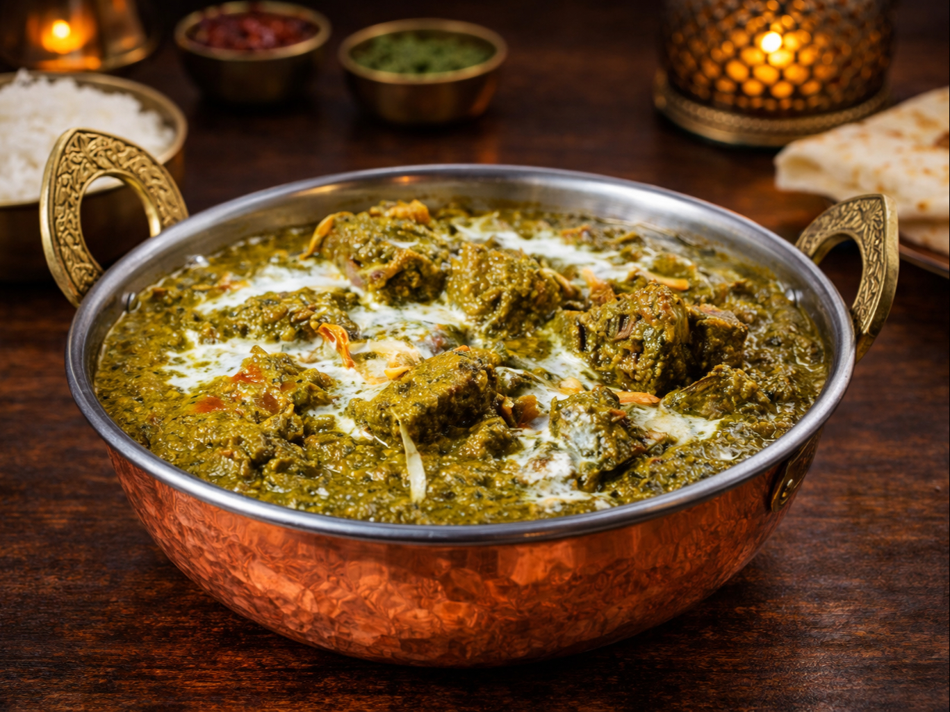 Goat Saag (Halal).