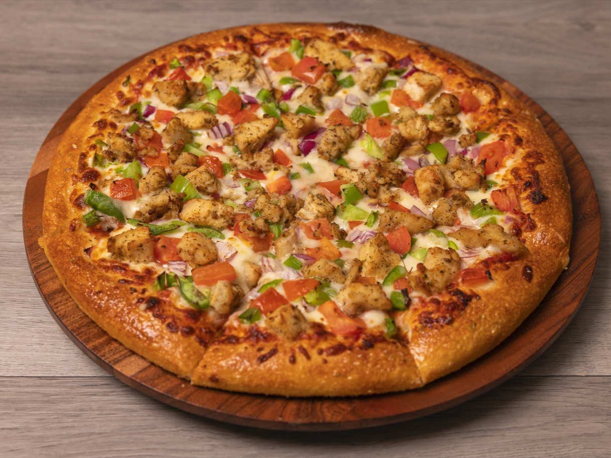 Grilled Chicken Pizza.