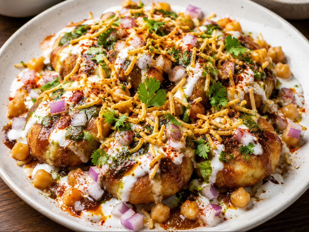 Aloo Tikki Chaat.