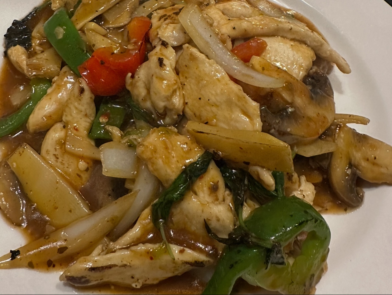 Hot Basil Sauce Dinner.