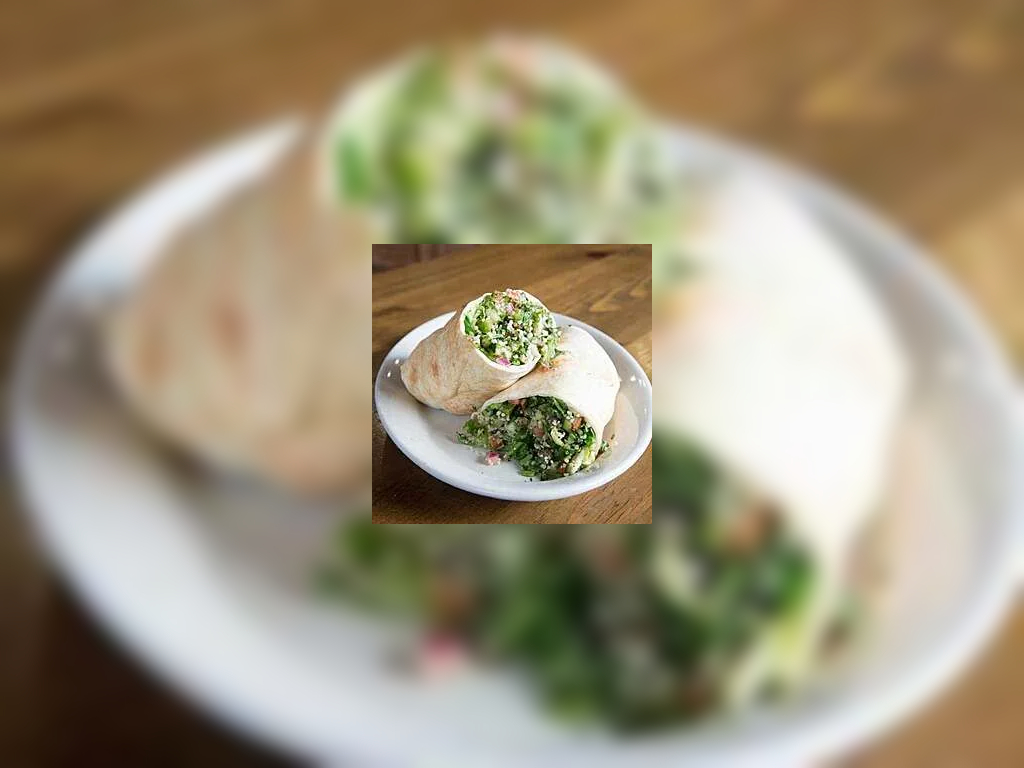 Grape Leave Pita Roll Up.