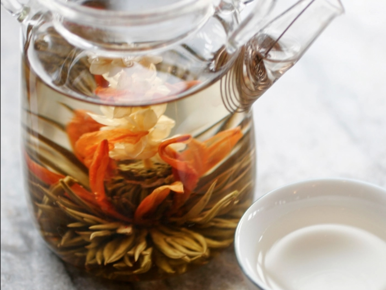 Hot Organic Jasmine Tea.