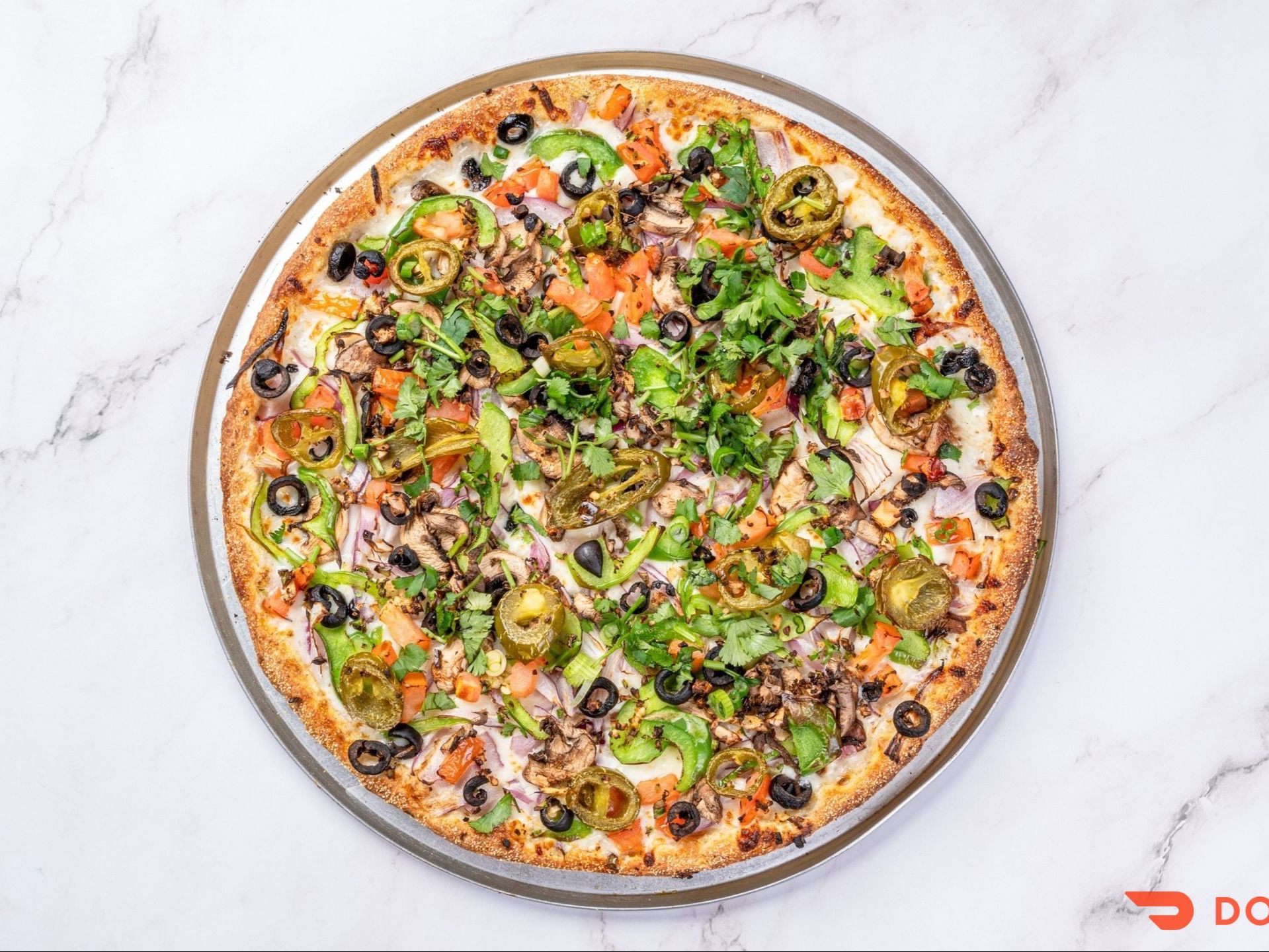 Desi Bombay Veggies Pizza.
