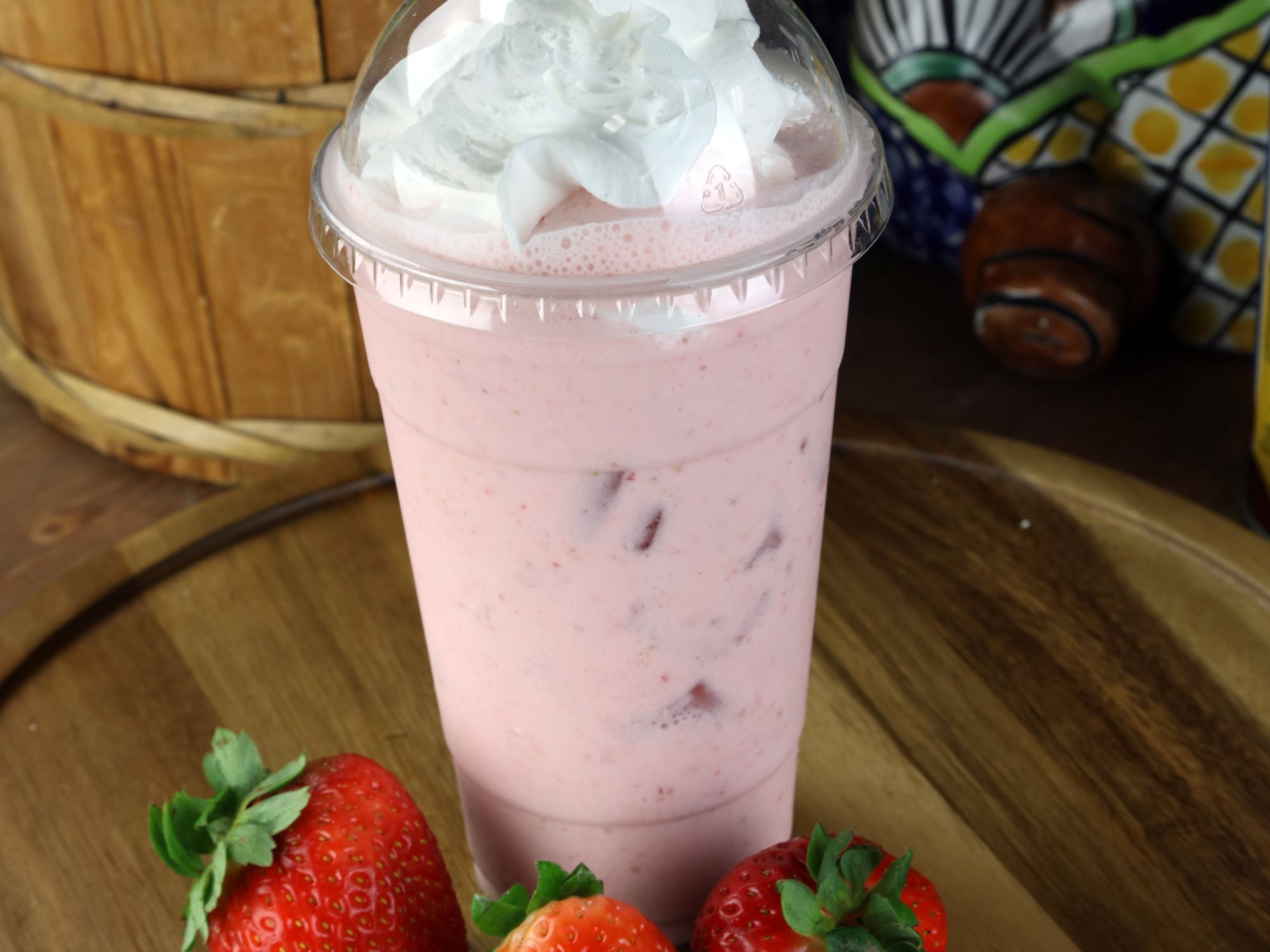 Licuados/ Fresh fruit milk shake.