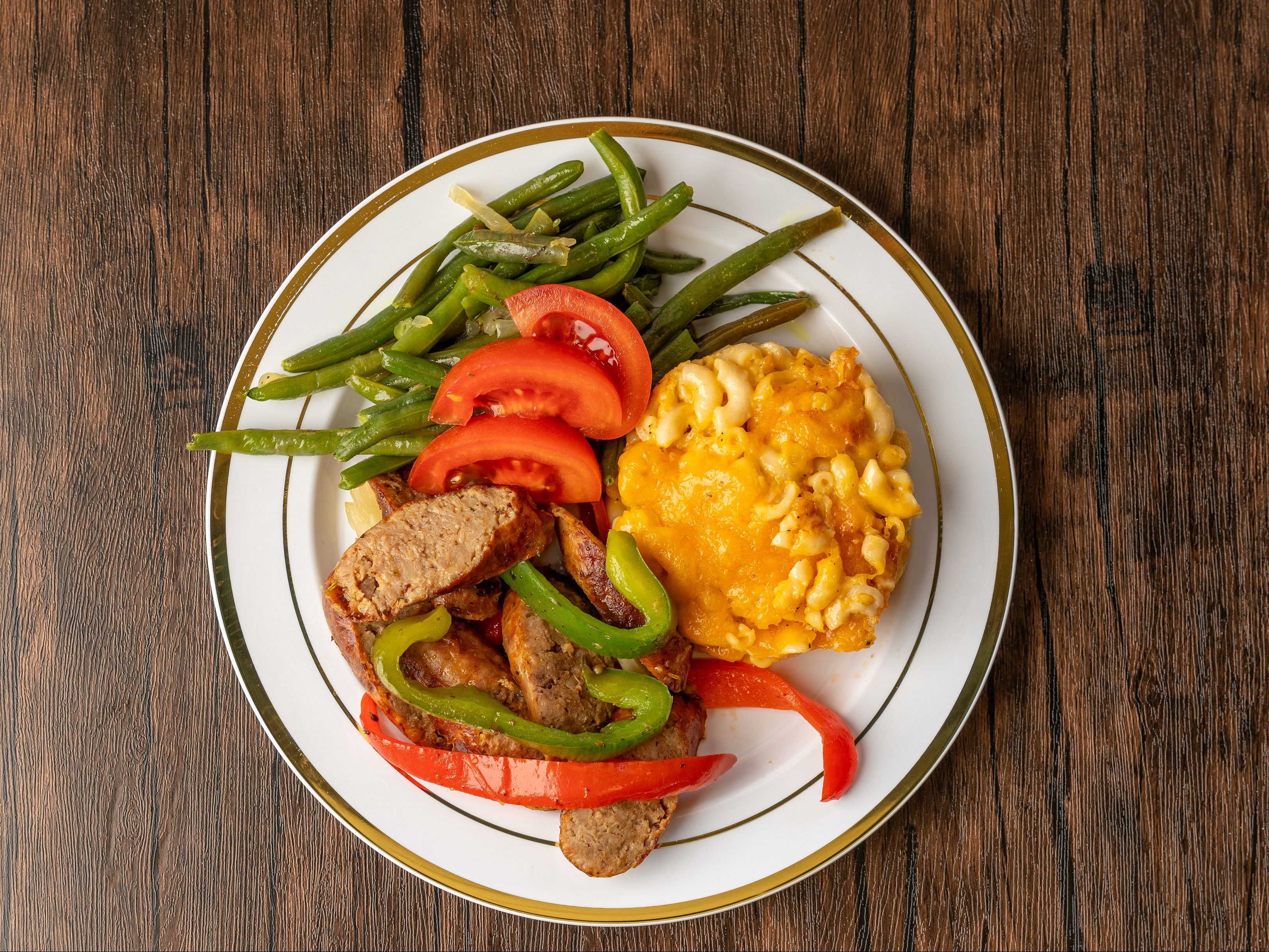 Sausage & Peppers w/ Onions Dinner 2 Sides
