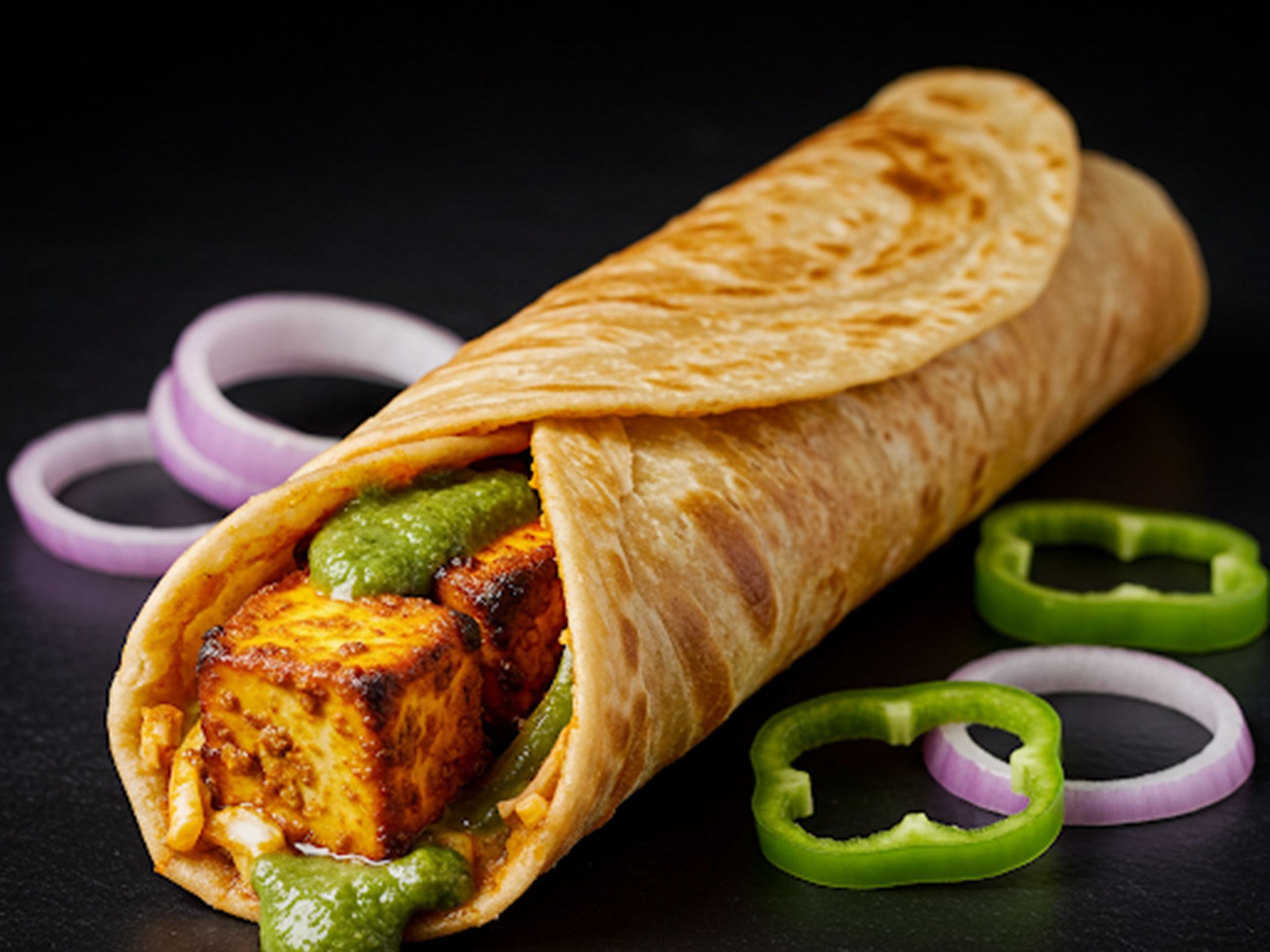 Paneer Tikka Roll.