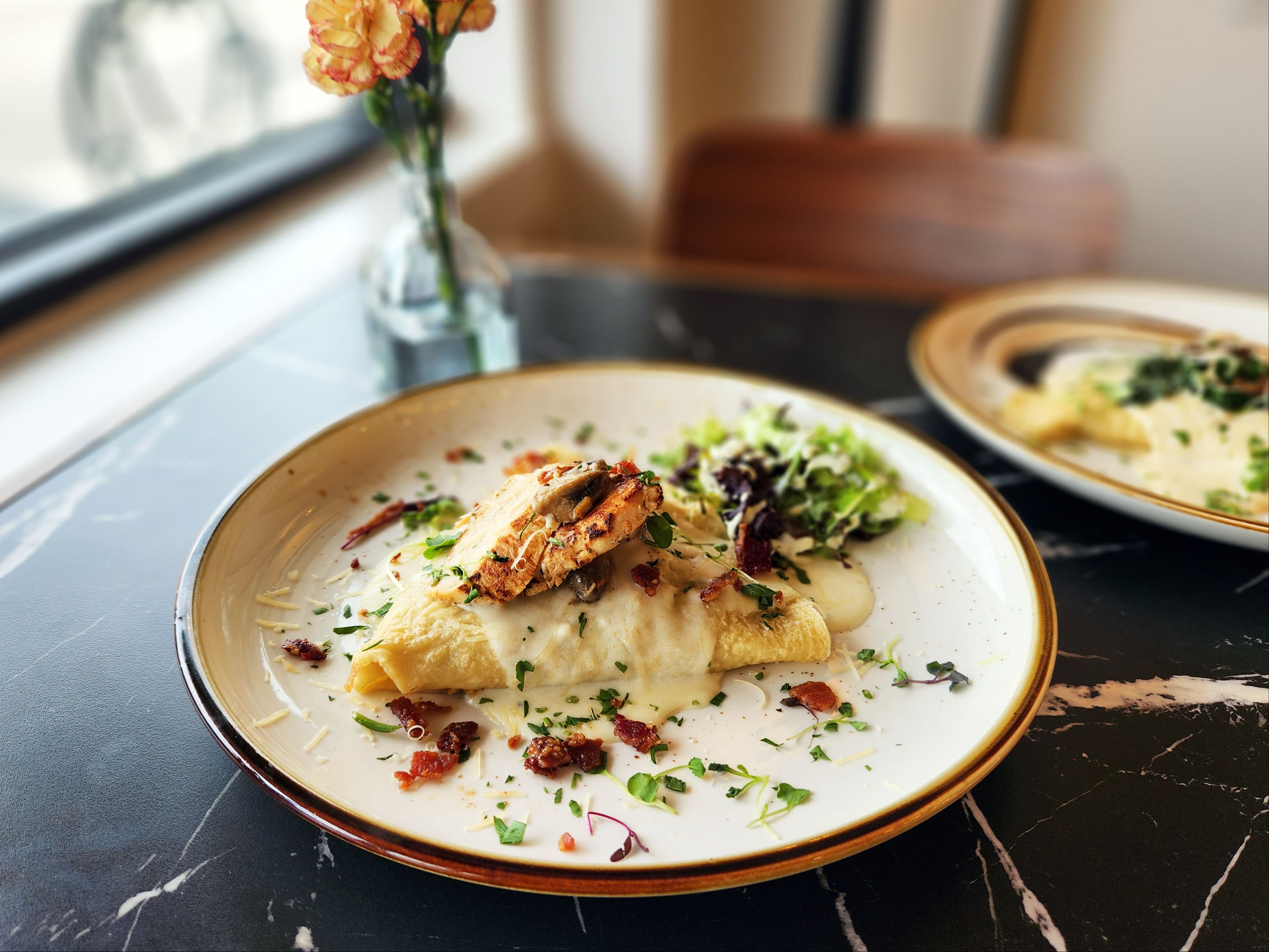 Crème De Poulet Crêpe.