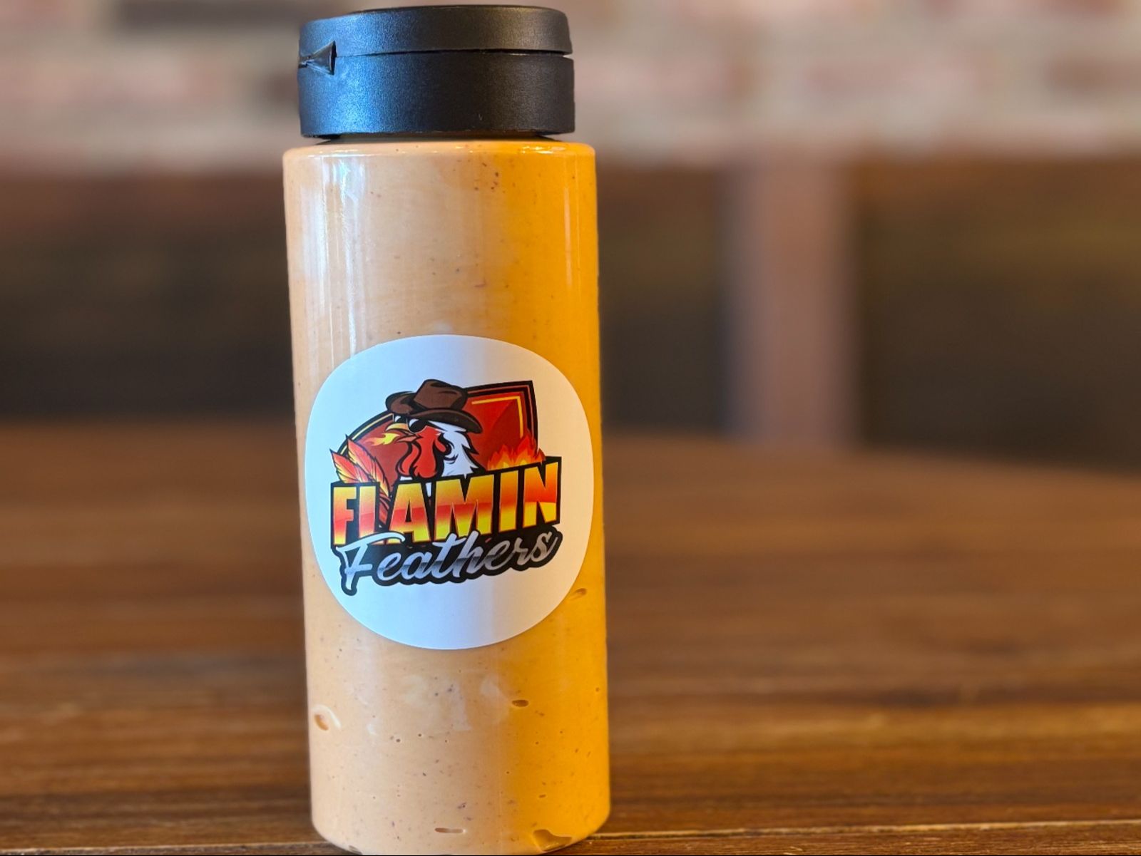 Flamin Sauce Bottle.