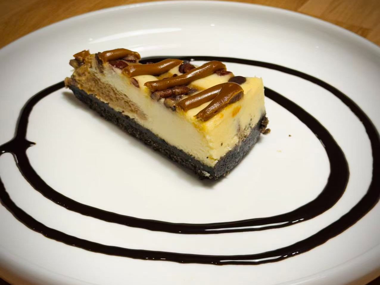 Gateau au fromage Caramel et pacanes