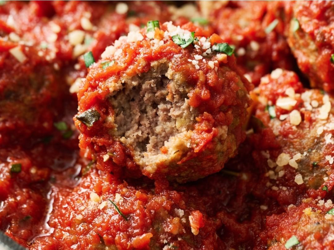 Spicy Meatballs with Marinara.