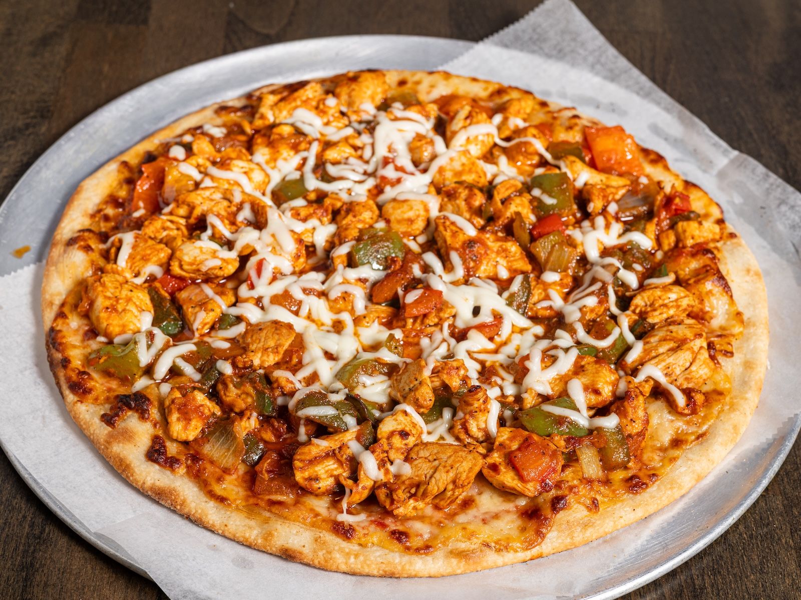 Spicy Chicken Pizza.