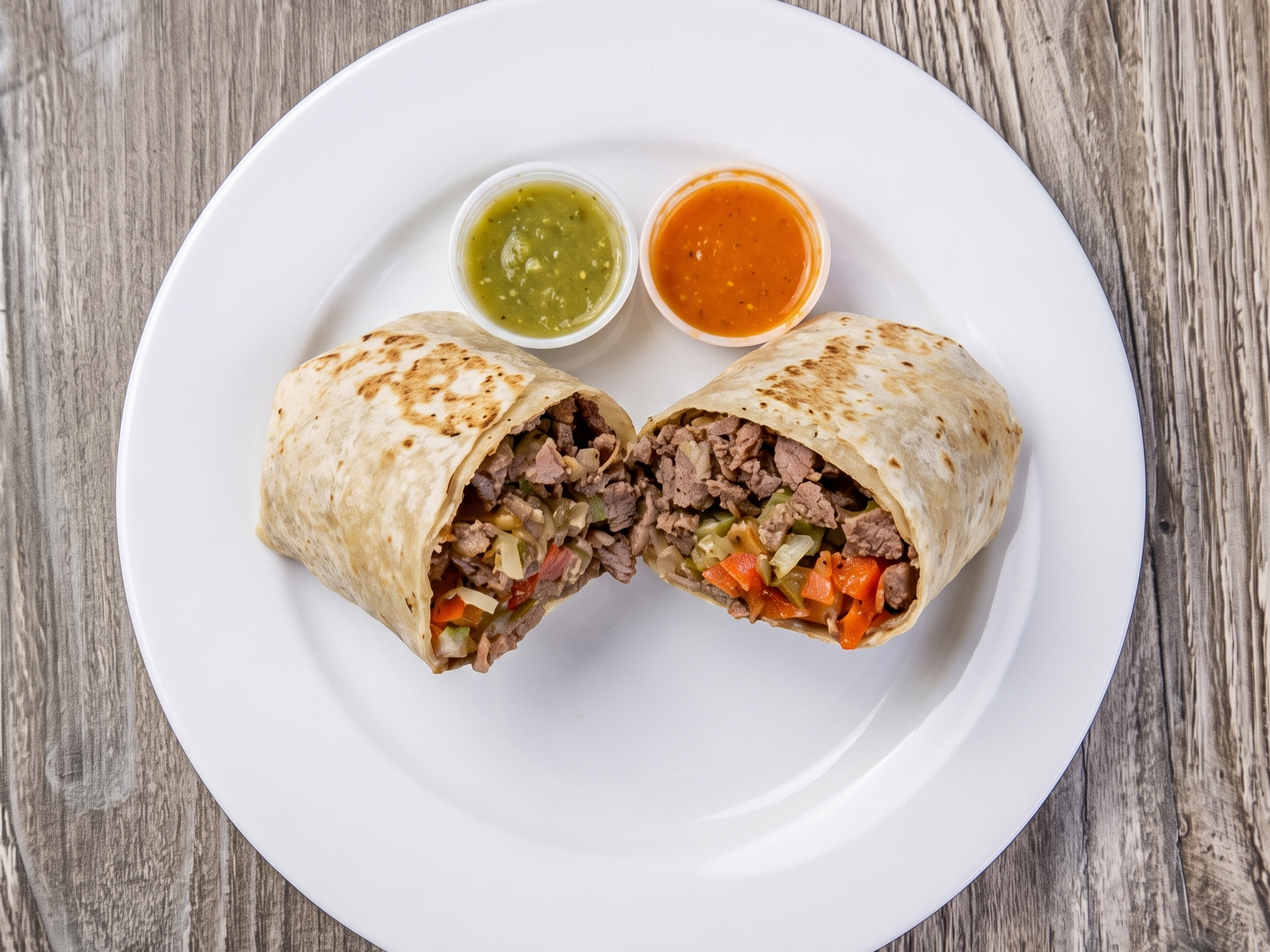 Carne Asada, Eggs, Papas, Cheese Burrito