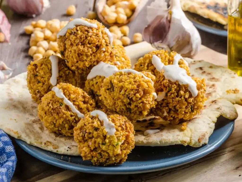 Grilled Falafel Platter.