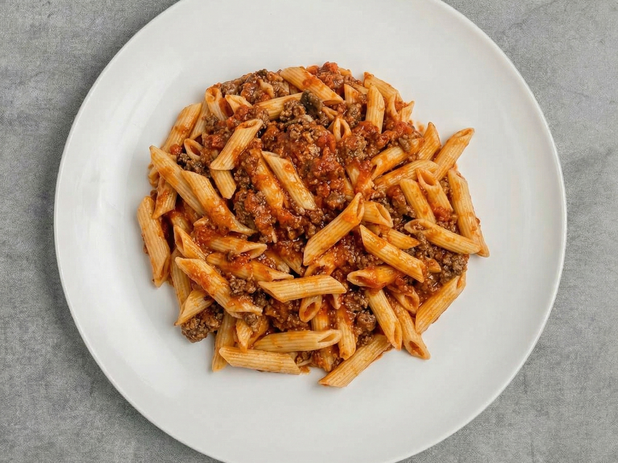 Pasta with Meat Sauce.