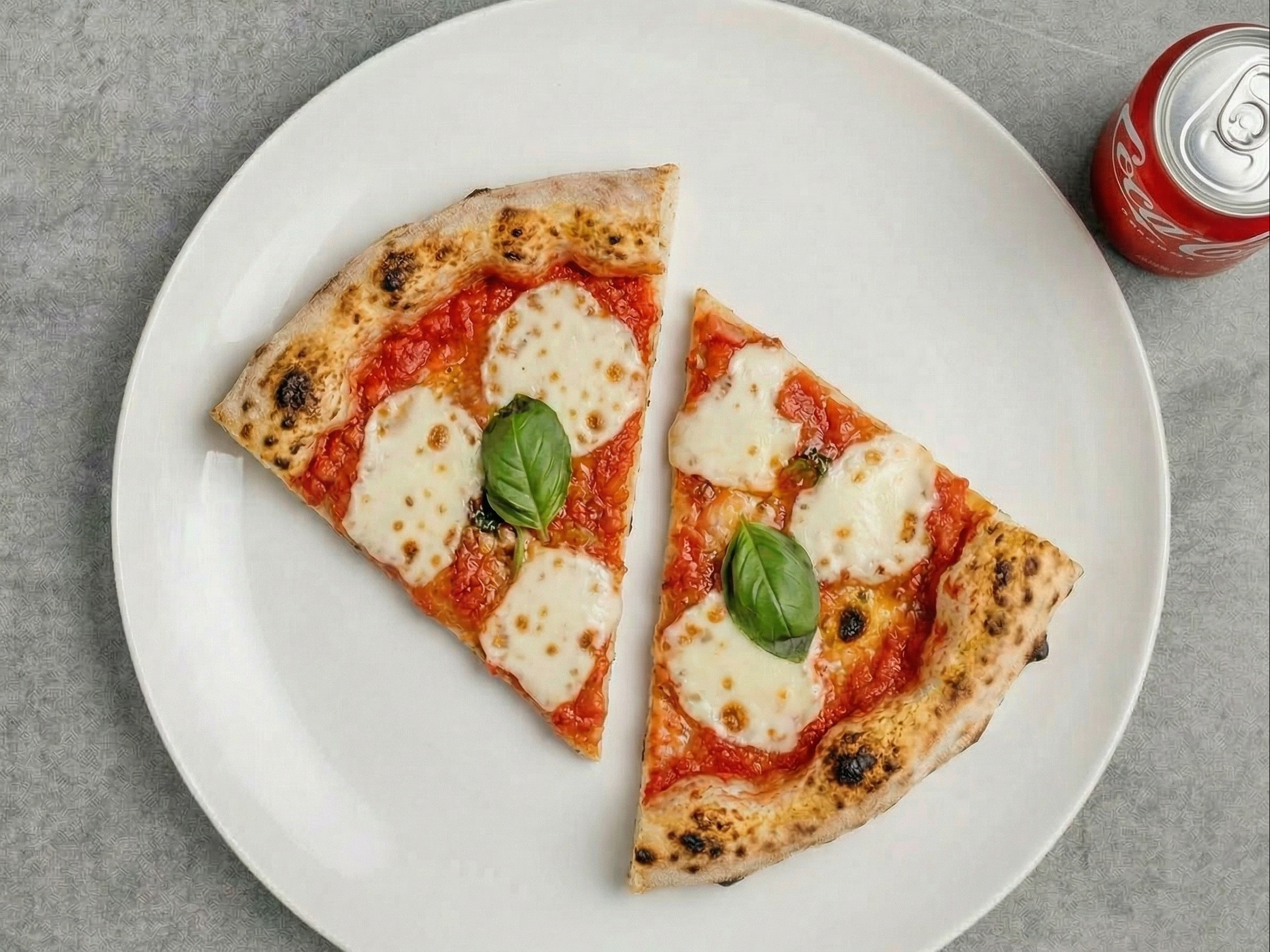2 Plain Slices And Can Of Soda.