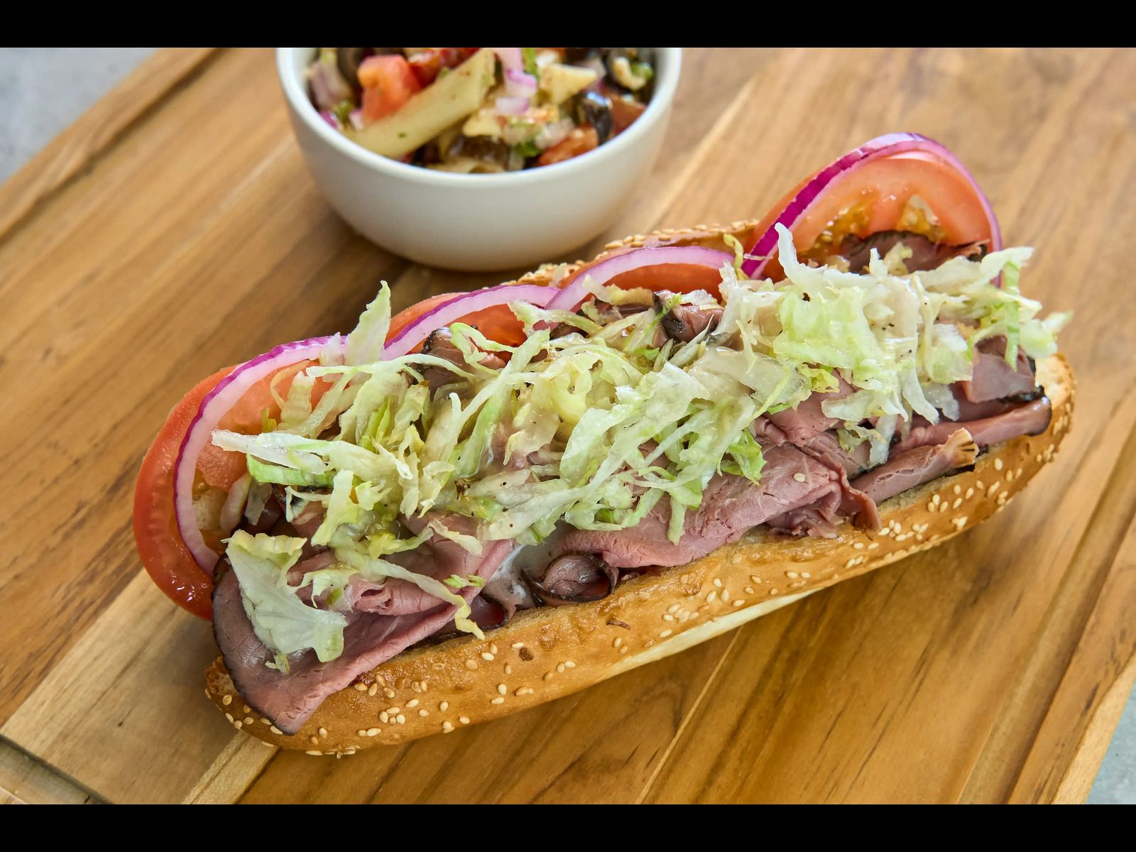 10" Roast Beef Sub.