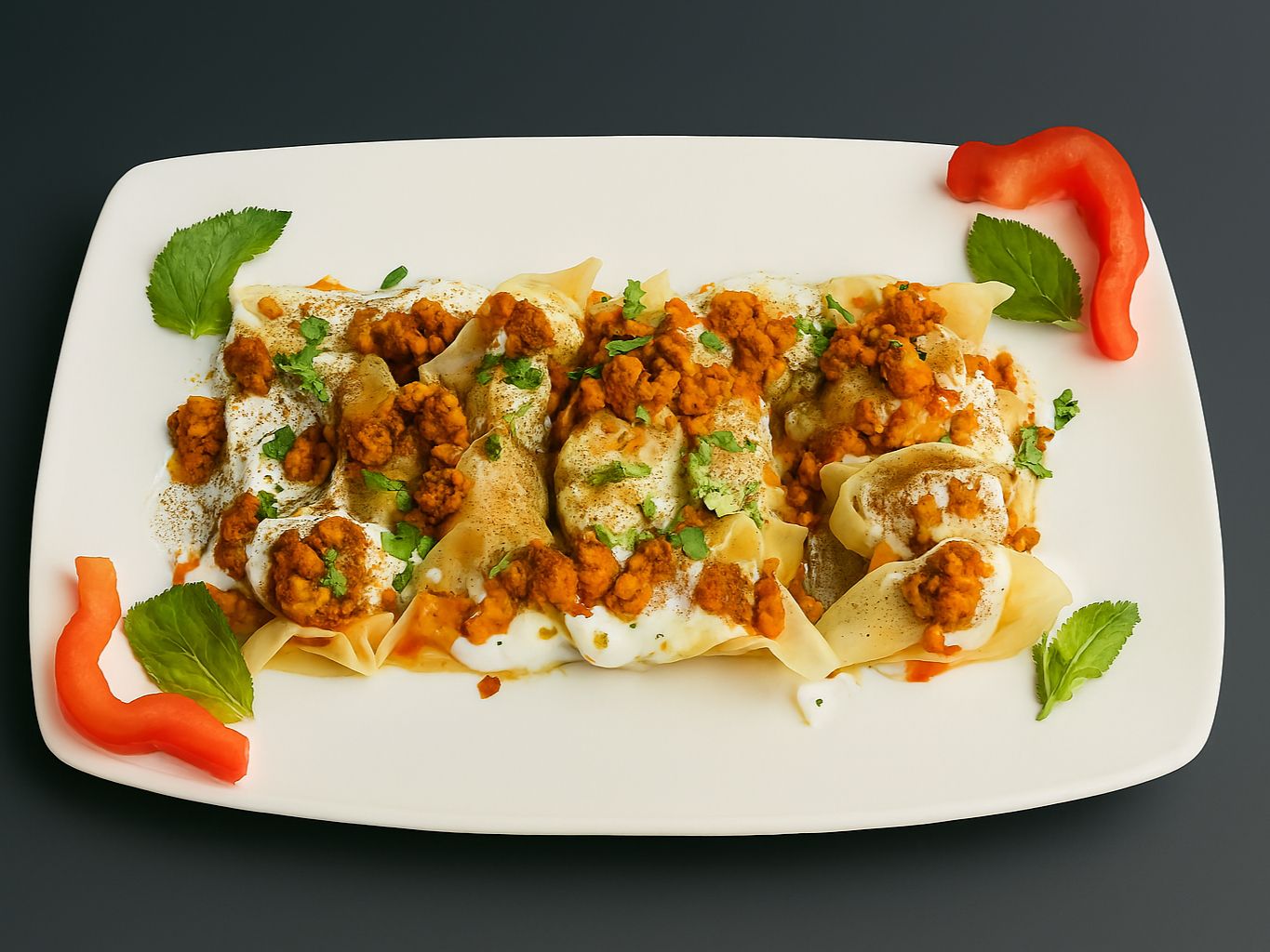 Mantoo (Beef Steamed Dumplings).