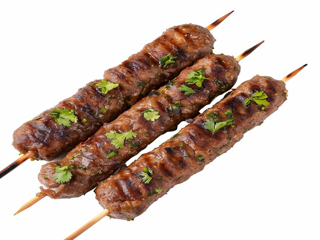Lamb Seekh Kebab.