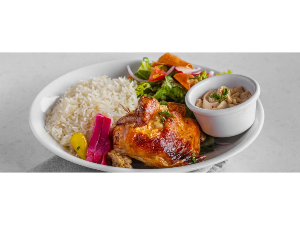 Quarter Dark Rotisserie Plate.