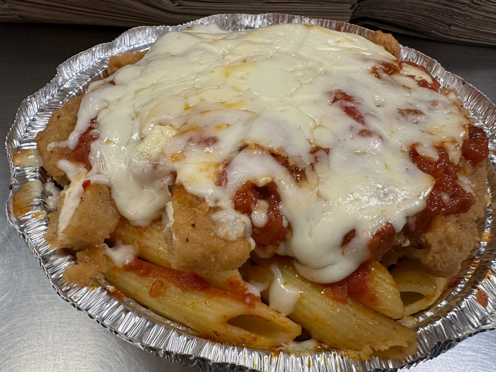 Fried Chicken Parm Pasta (online)