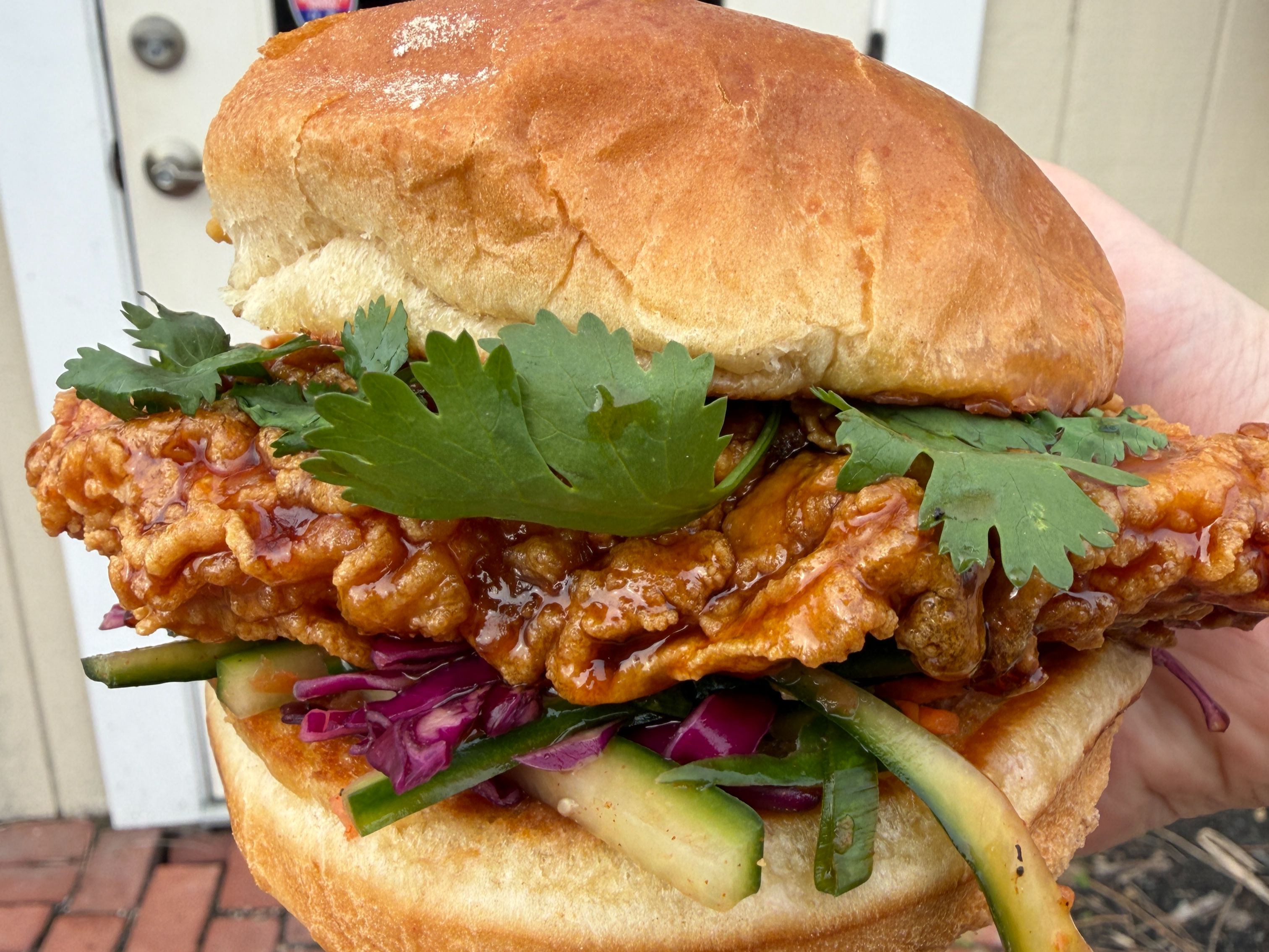 Honey Soy Fried Chicken Sandwich.