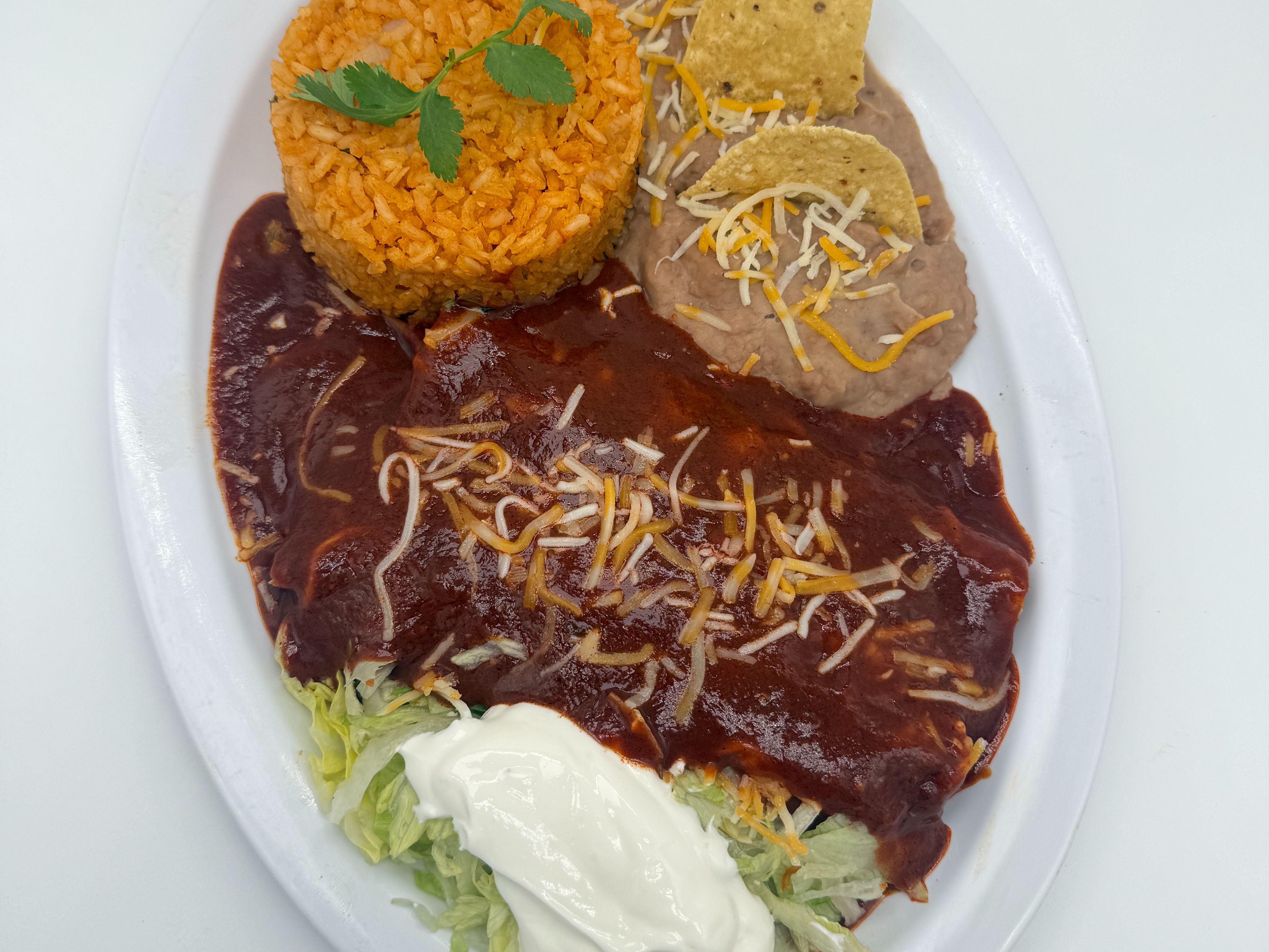 2 Enchilada plate.