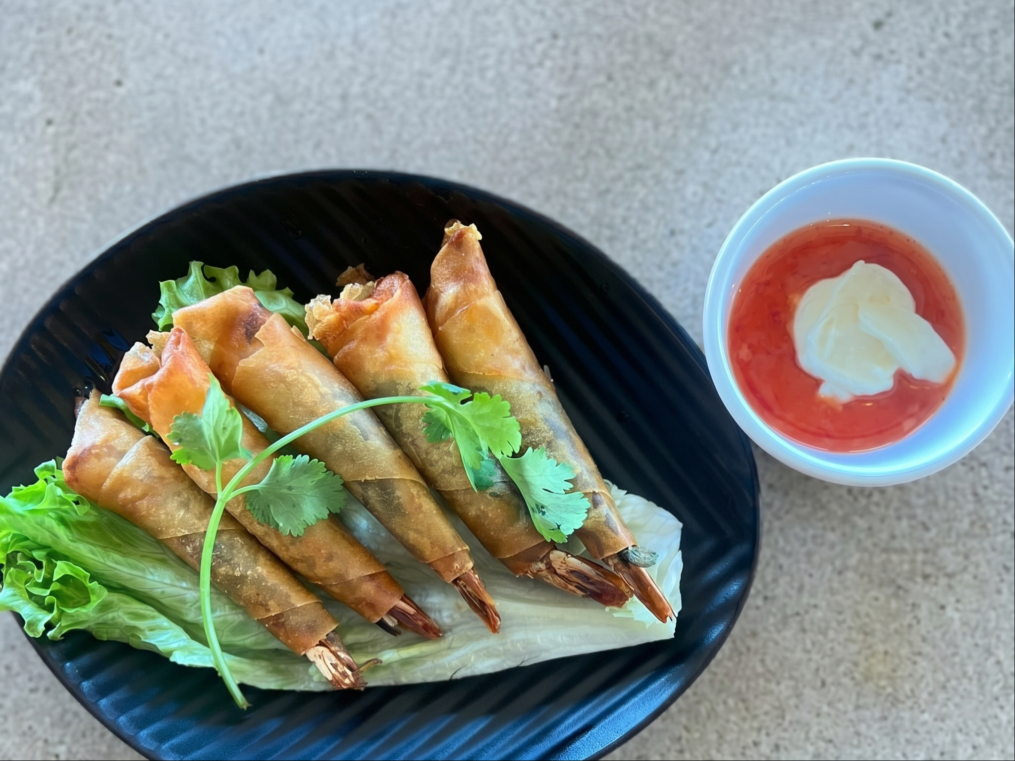 C_ Rocket Shrimp / Cha Gio tom hoa tien (5 Rolls Per Order).