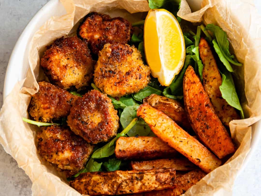 Chicken Nuggets With French Fries.