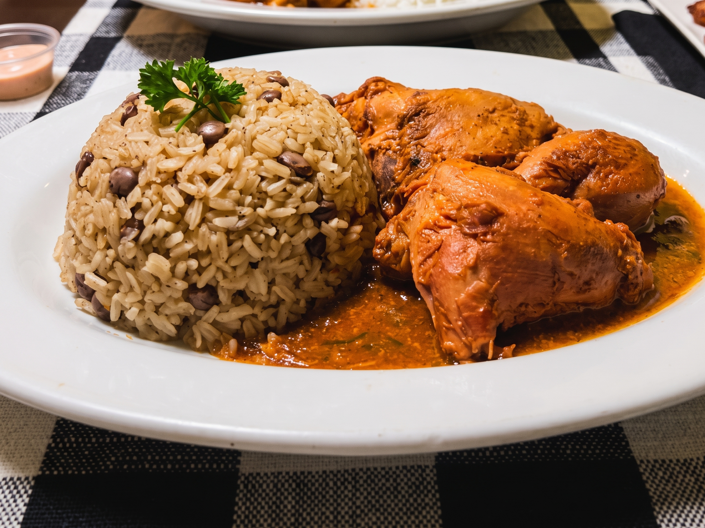 Pollo Guisado/Braised Chicken Lunch.
