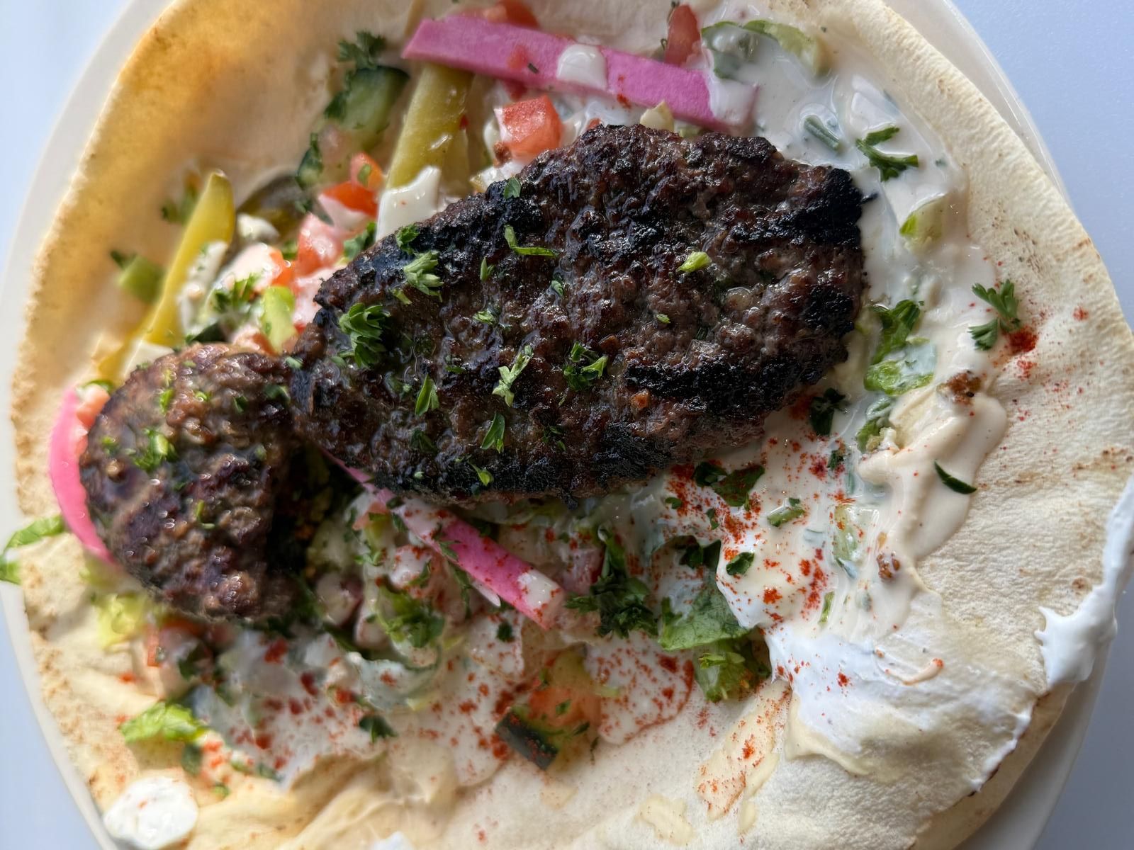 Kefta Kabobs Sandwich.