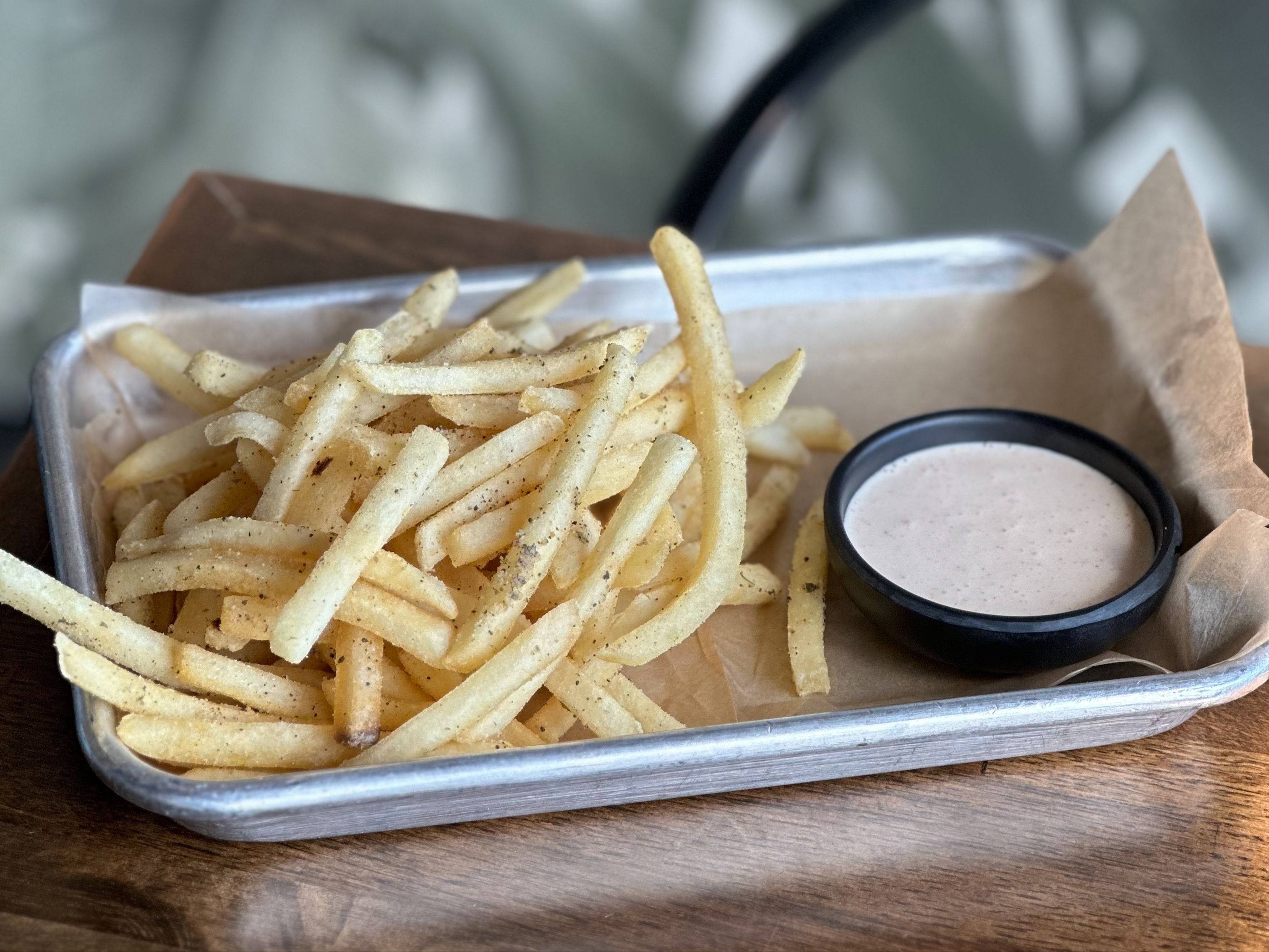 Garlic Truffle Parmesan Crispy Fries.
