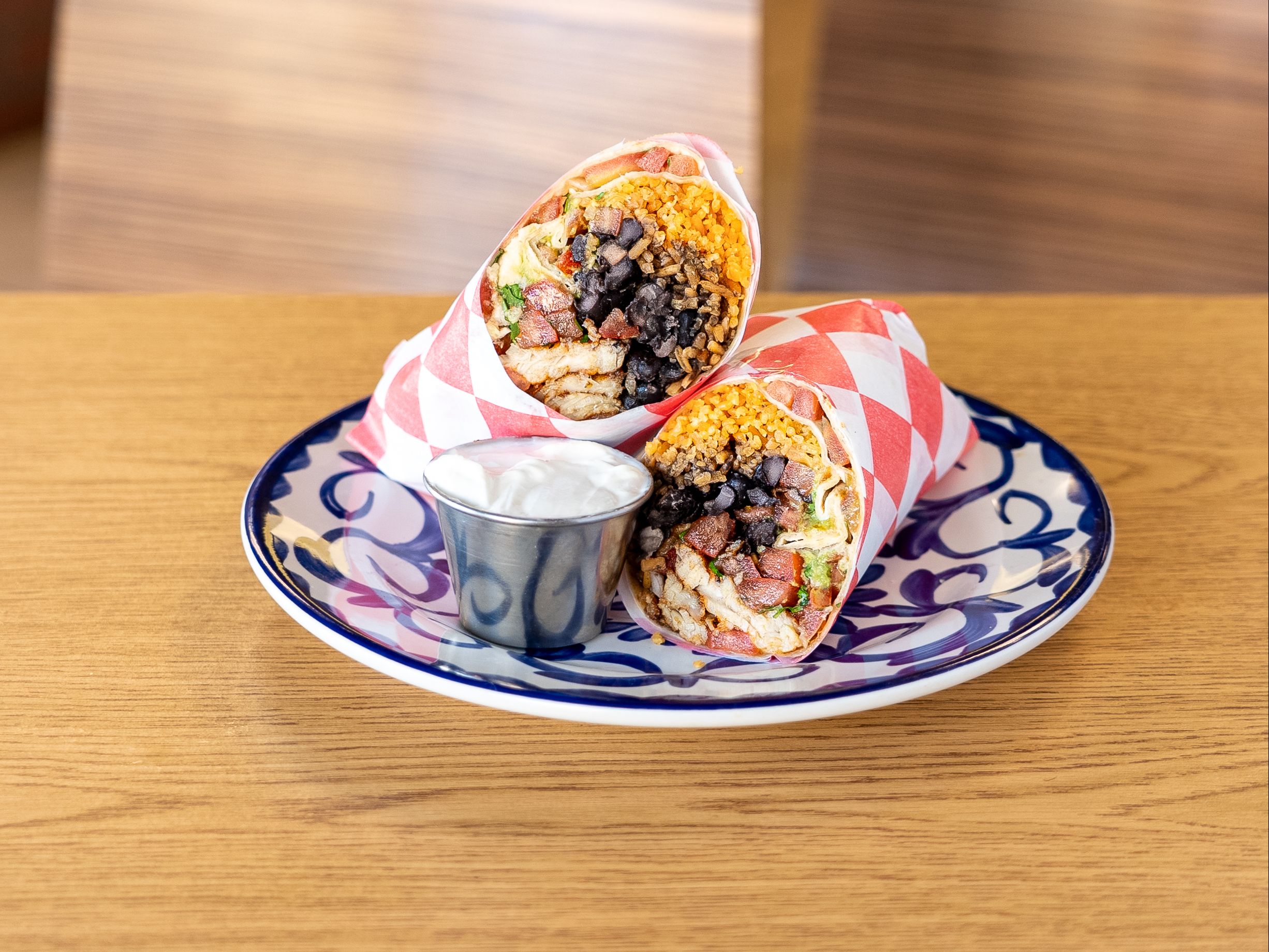 Short Ribs BBQ (pork)  Burrito.
