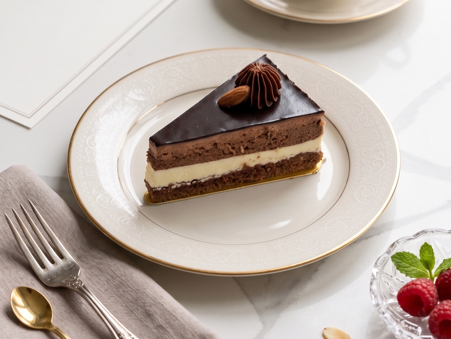 Double Chocolate Mousse Cake.