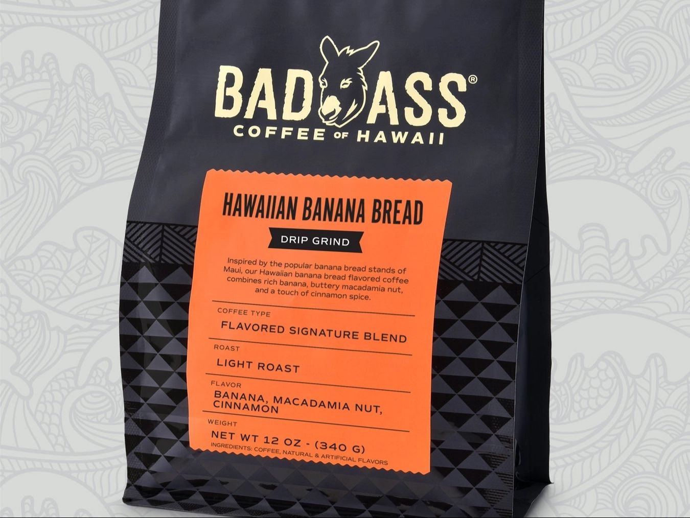 Hawaiian Banana Bread Flavored Coffee | 12oz Bag Drip Grind.