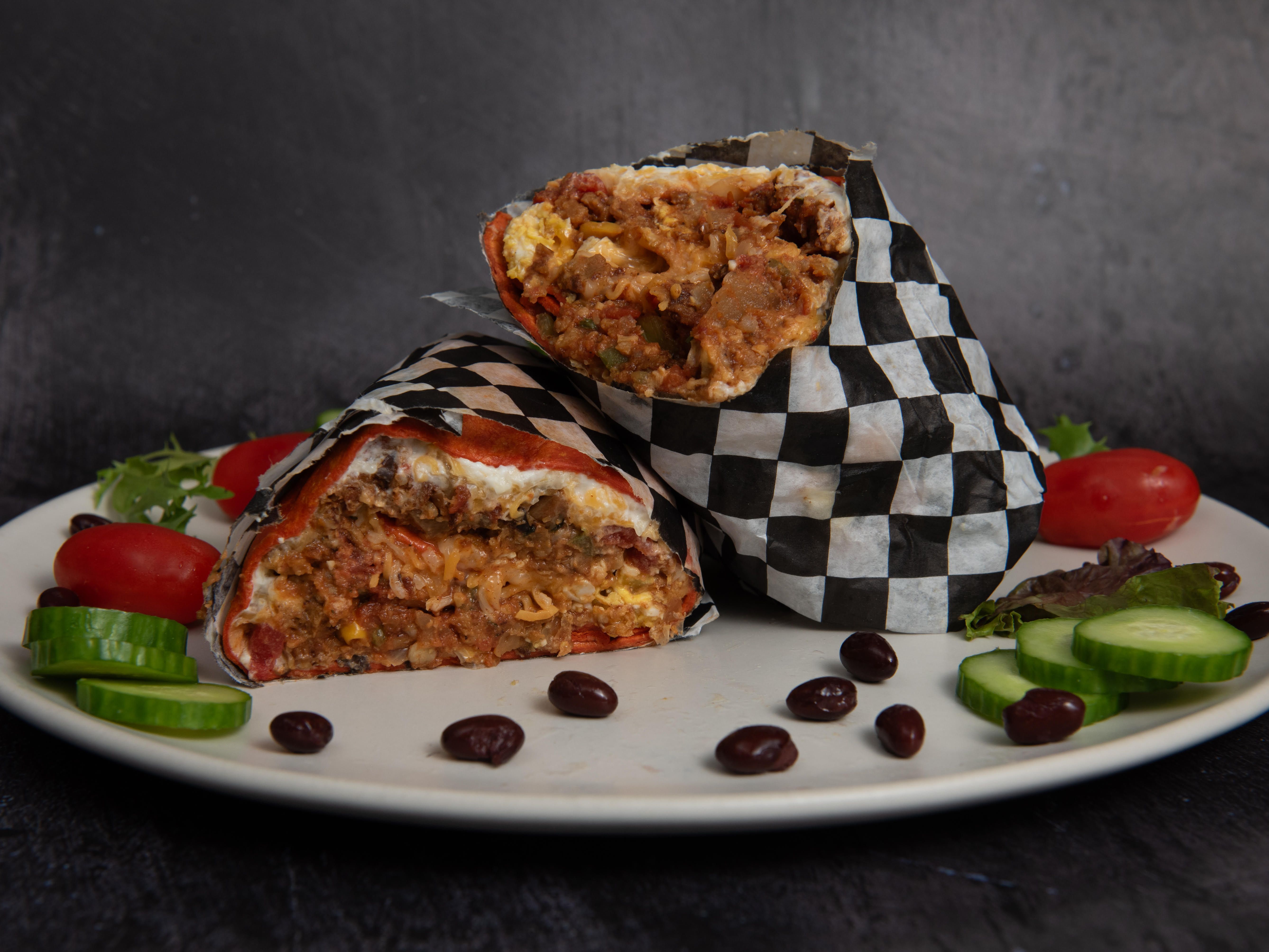 Sonja's Black Bean Burrito.