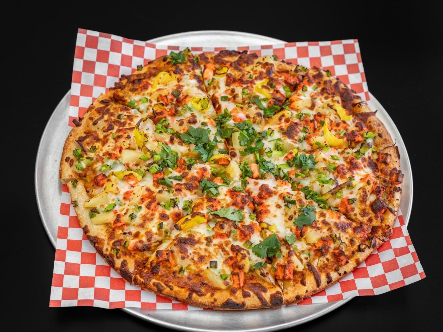 Paneer Tikka Pizza.