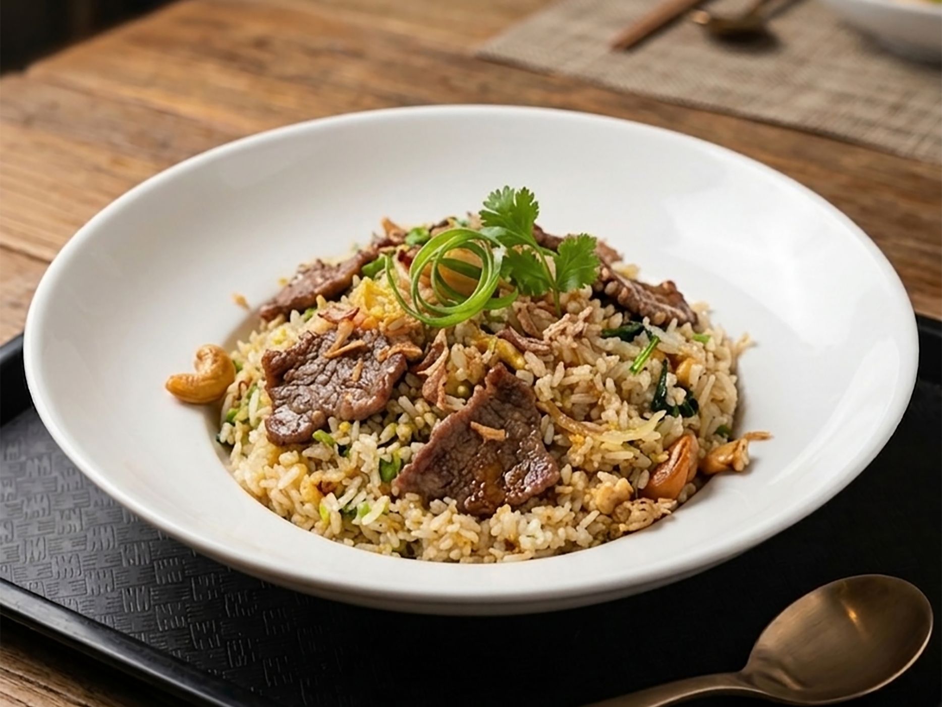 T1. Beef Thai Fried Rice.