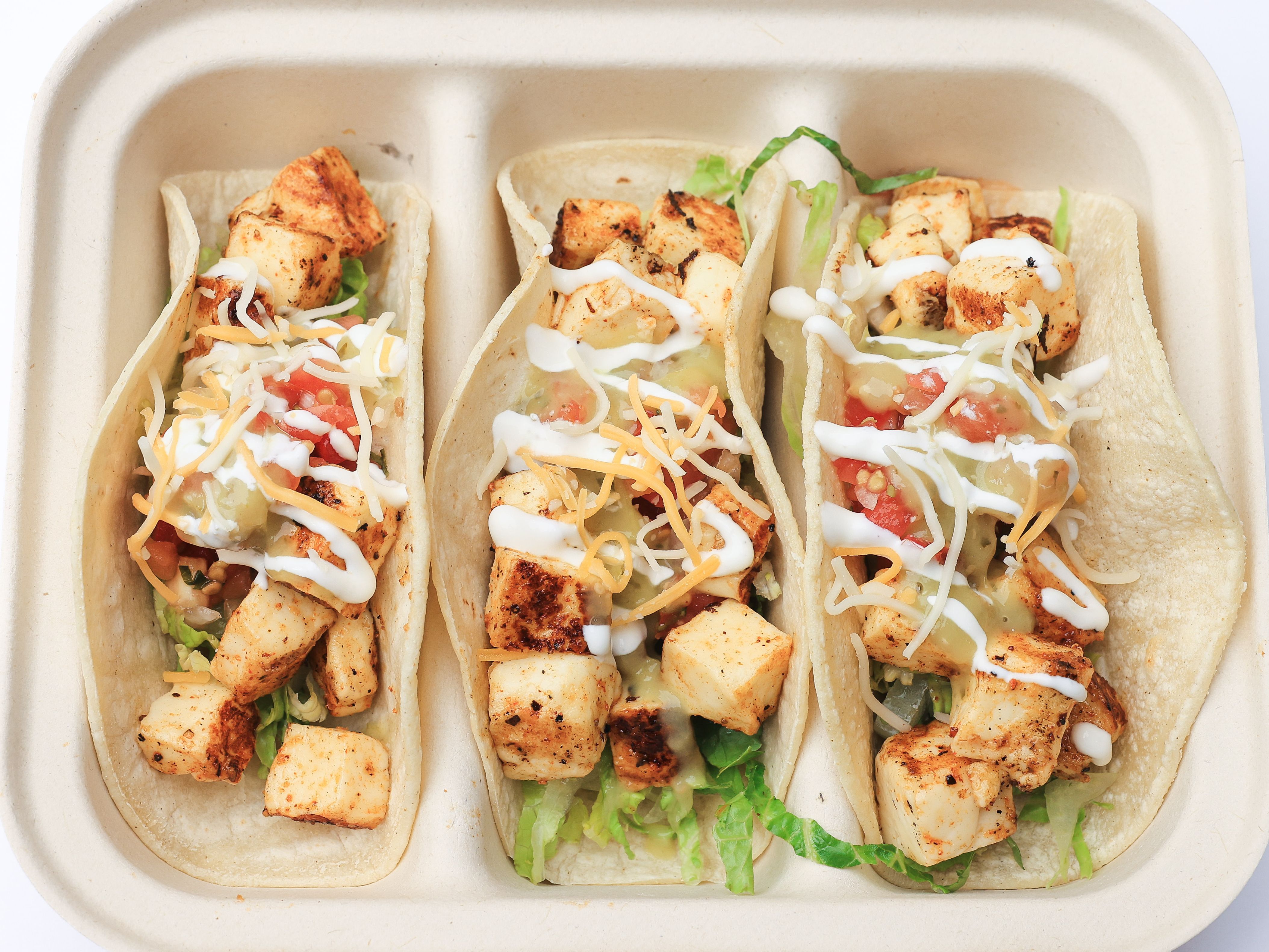 Queso Frito Taco Trio - Crispy Cheese Taco Trio.