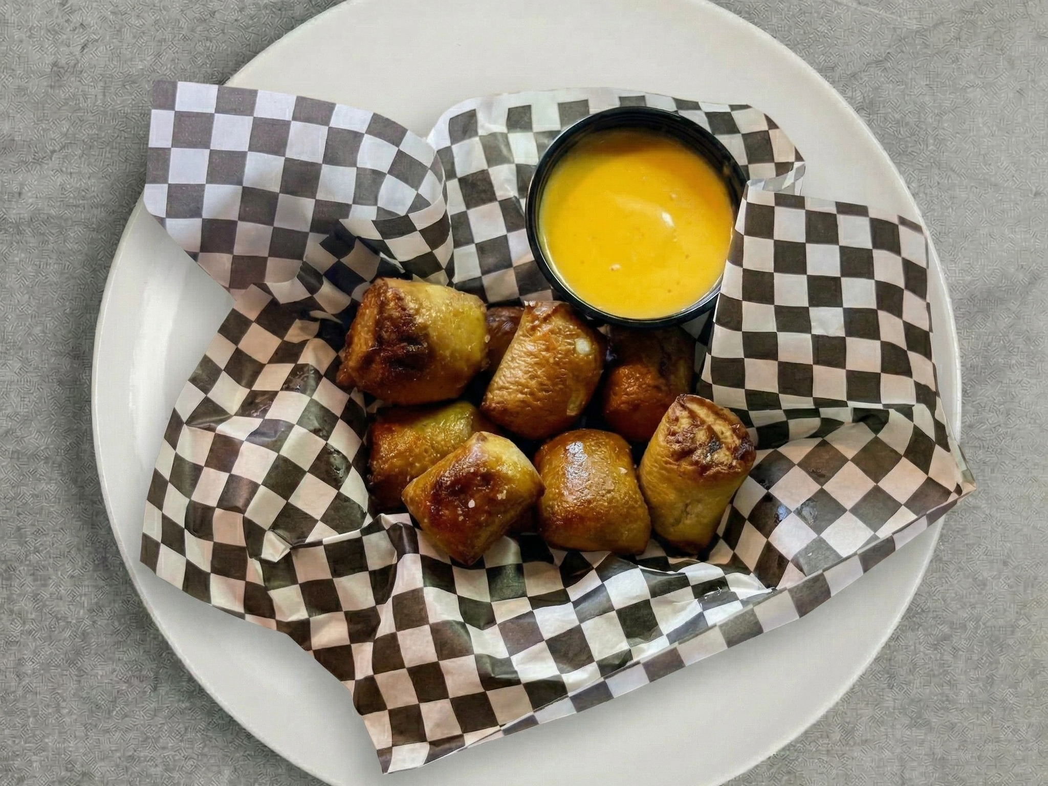 Pretzel Bites & Cheddar Cheese Sauce