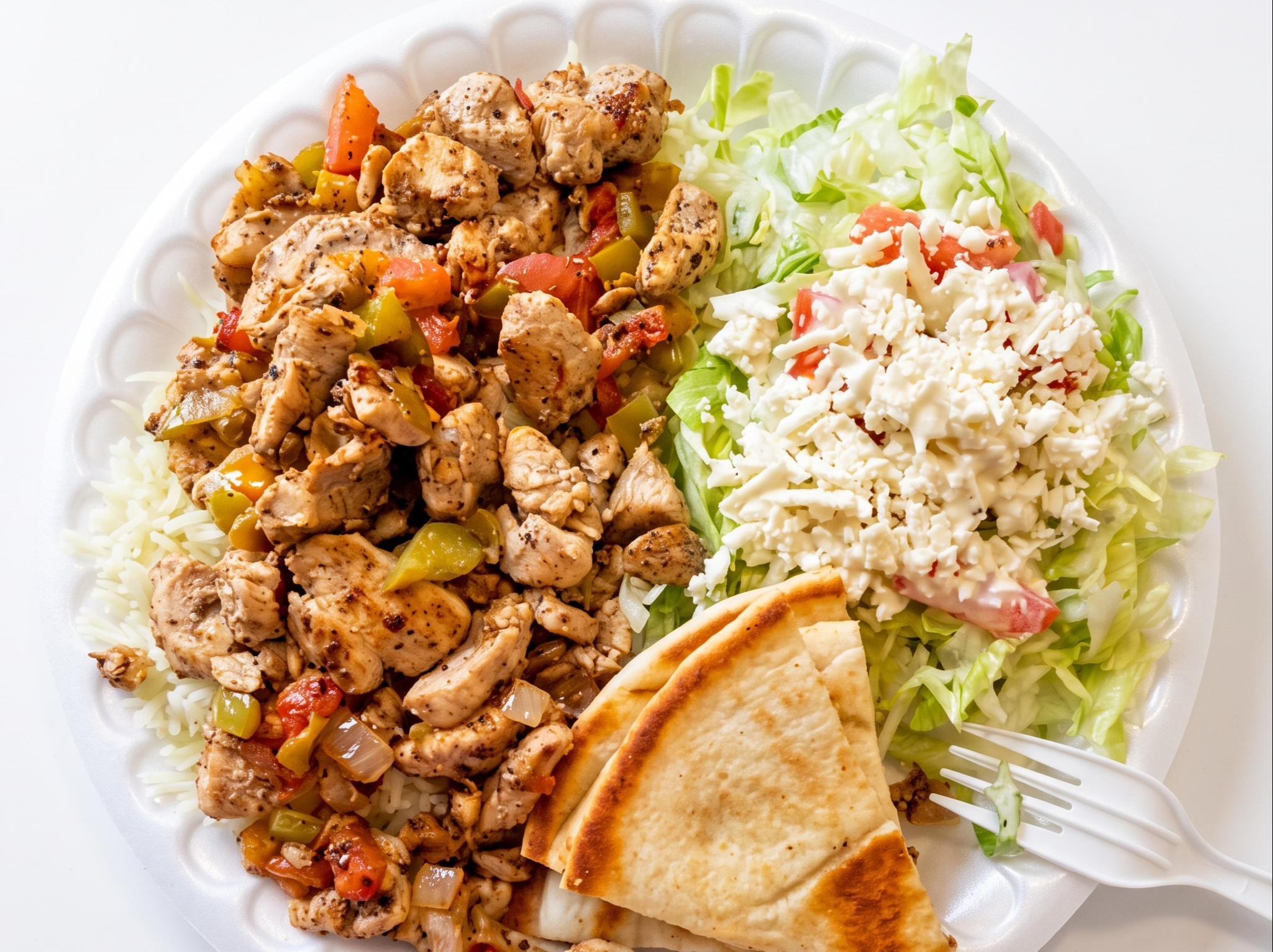Small Chicken Shawarma Over Rice.