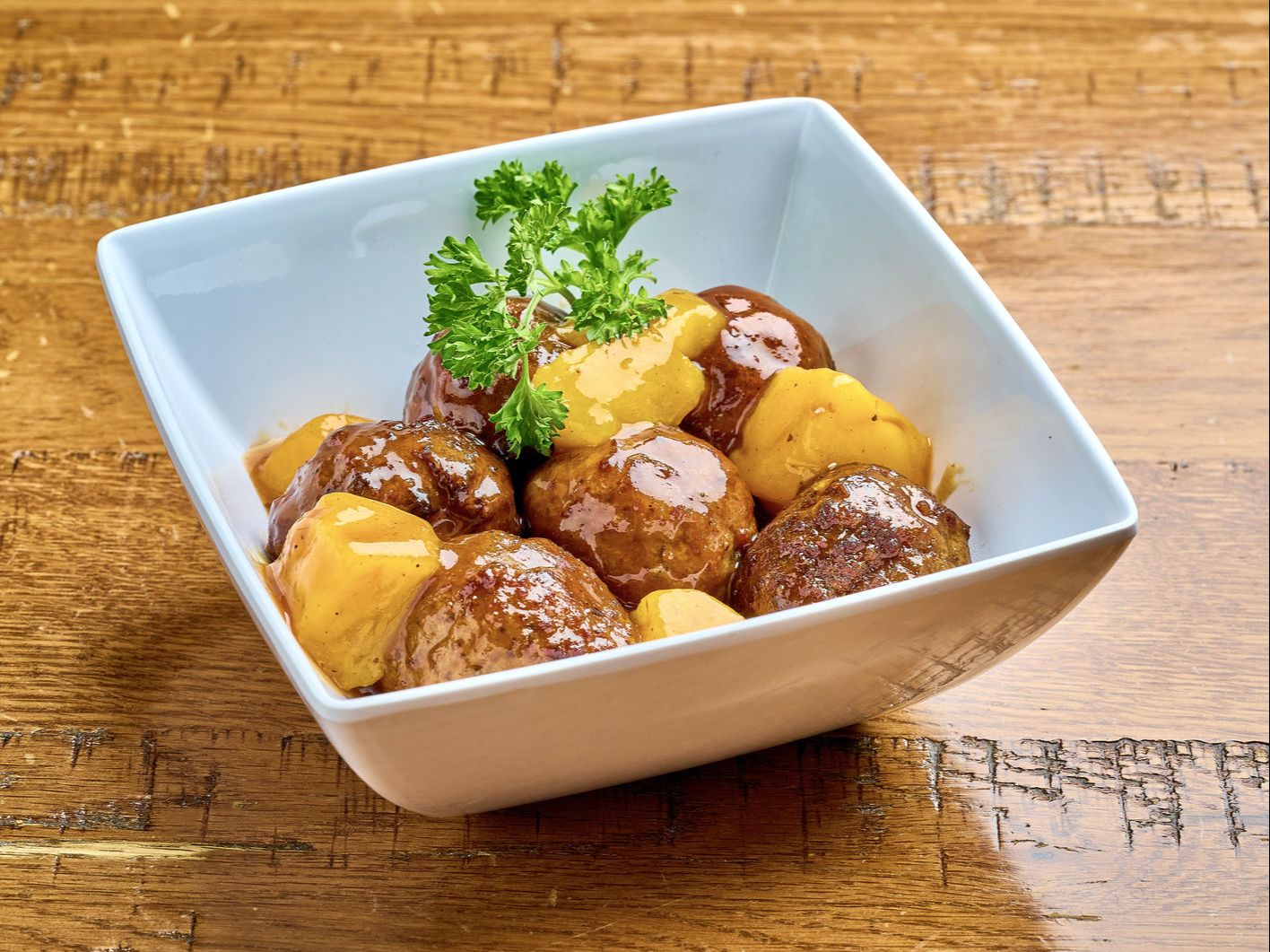 Mango BBQ Meatballs.