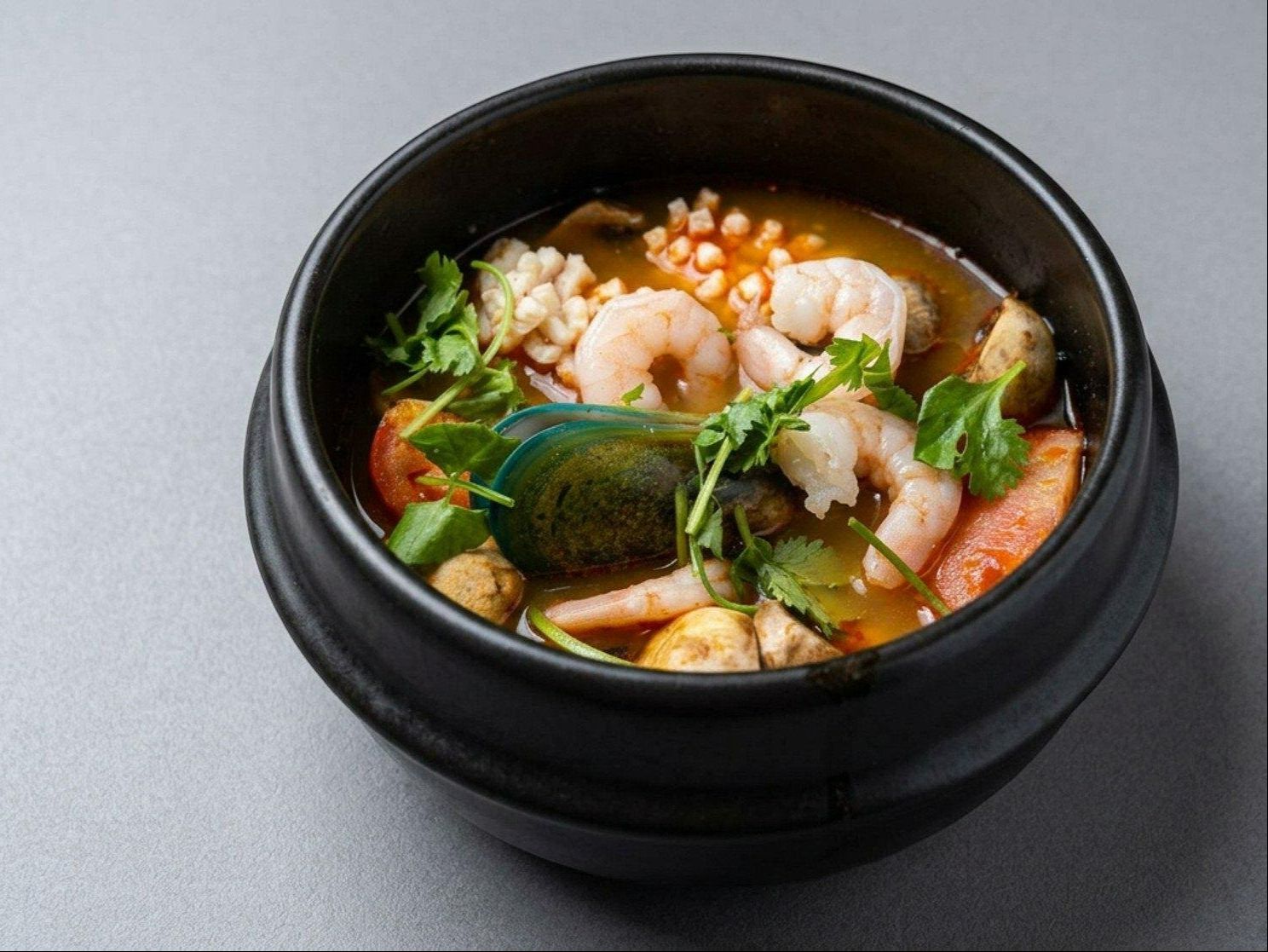 Seafood Tom Yum Soup.