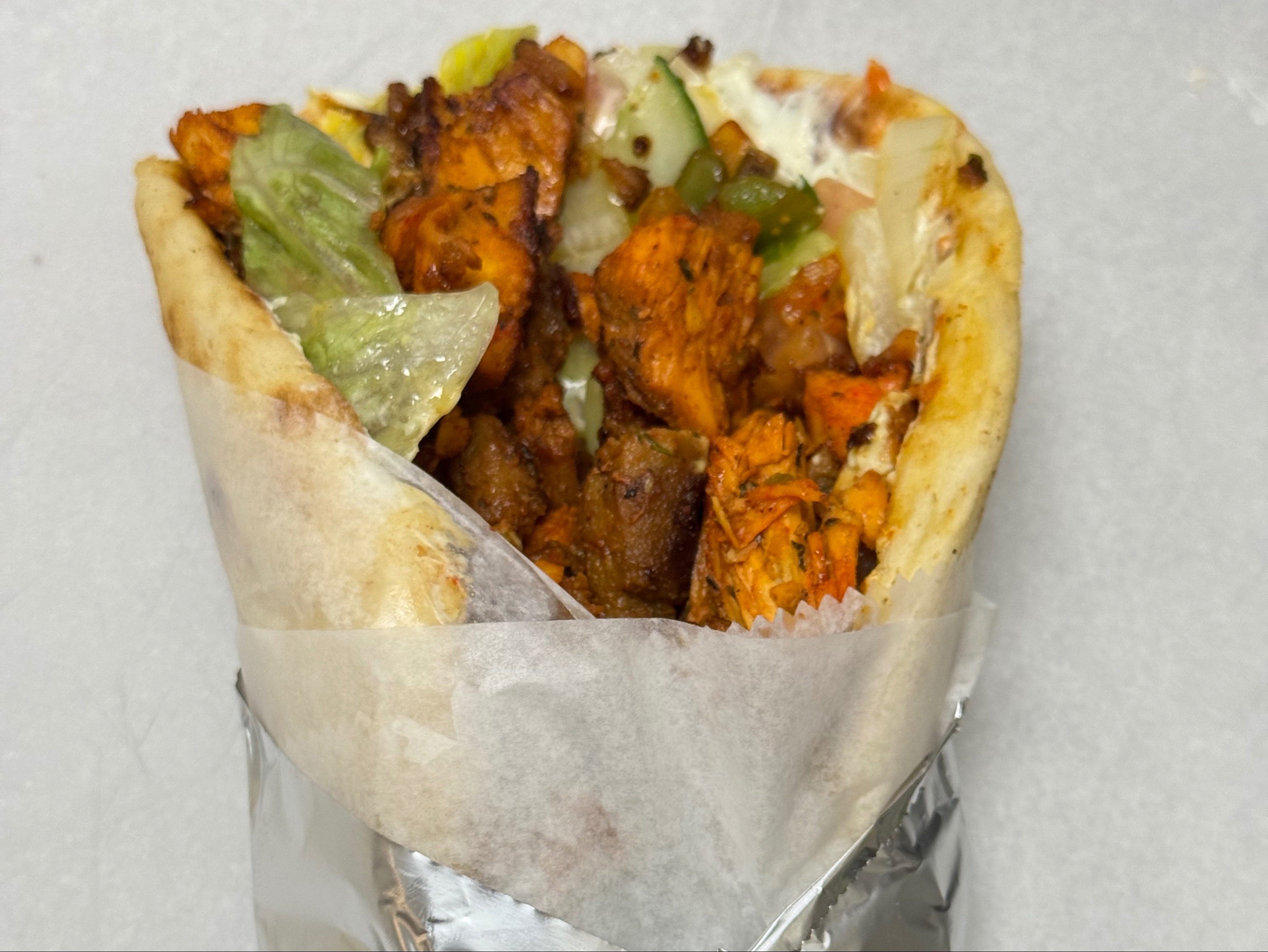 Chicken And Lamb Pita.