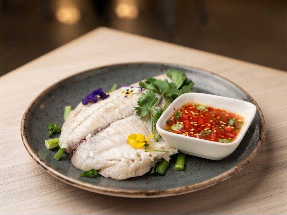 Steam Tilapia With Lime Dressing.