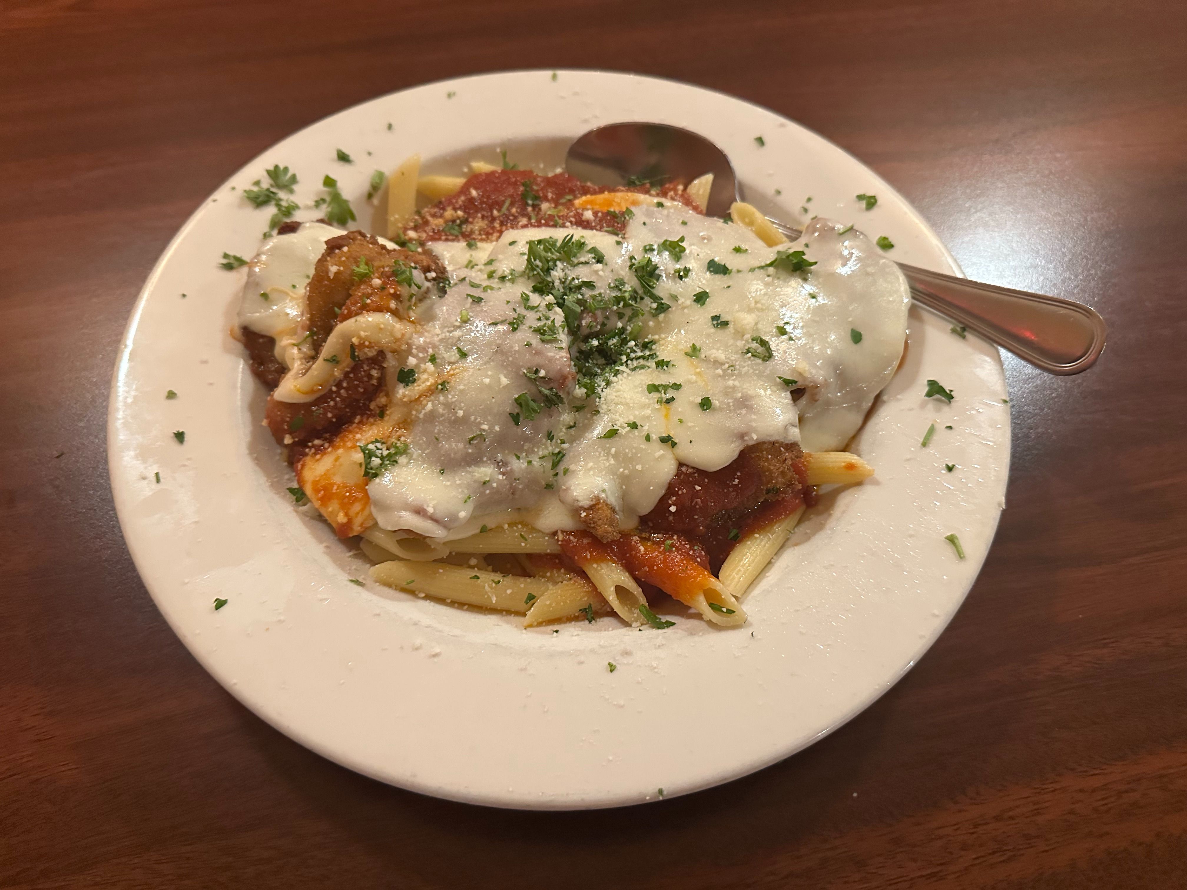 Chicken Parmigiana Dinner.
