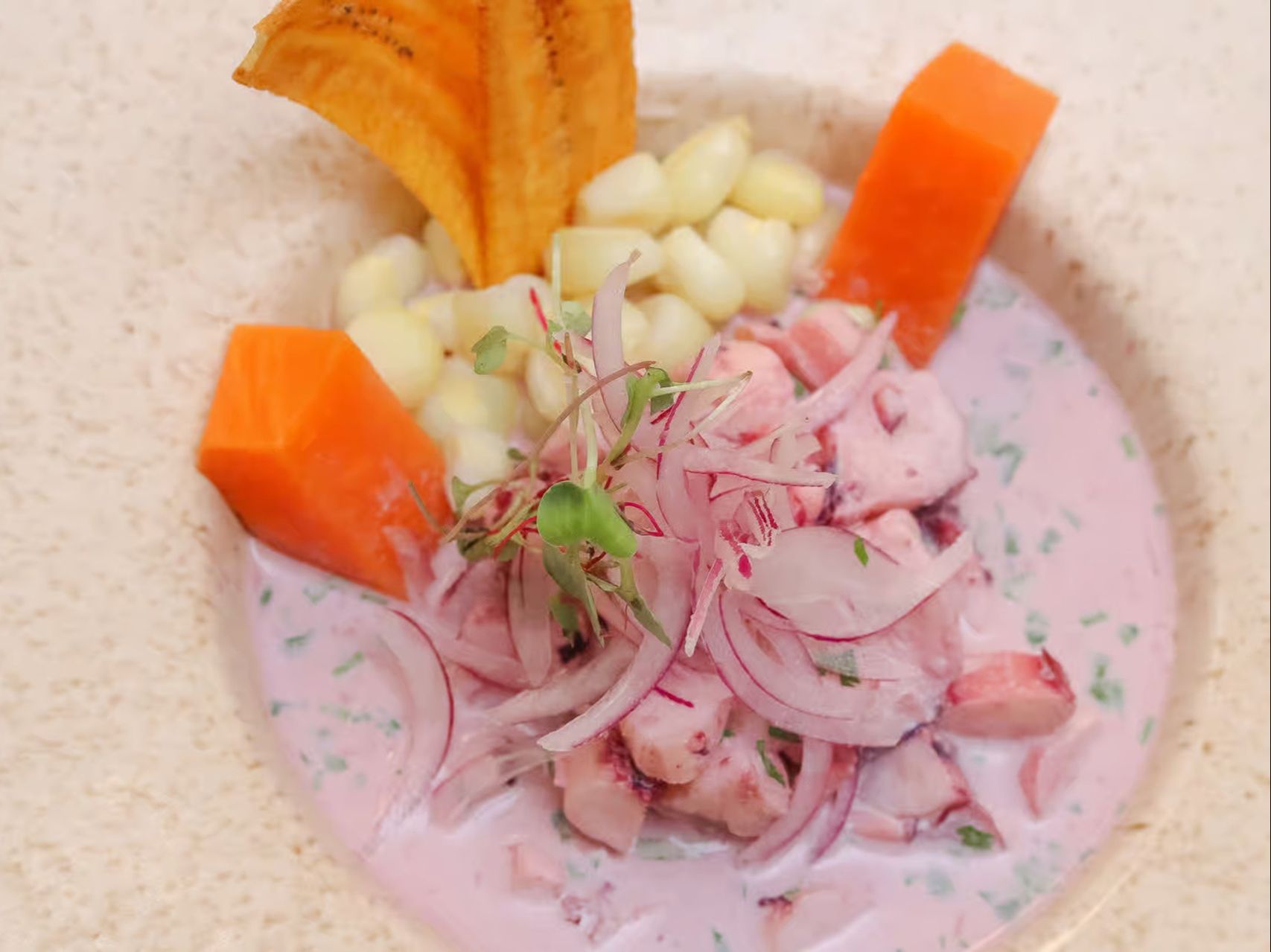 Ceviche De Pulpo Y Camaron.